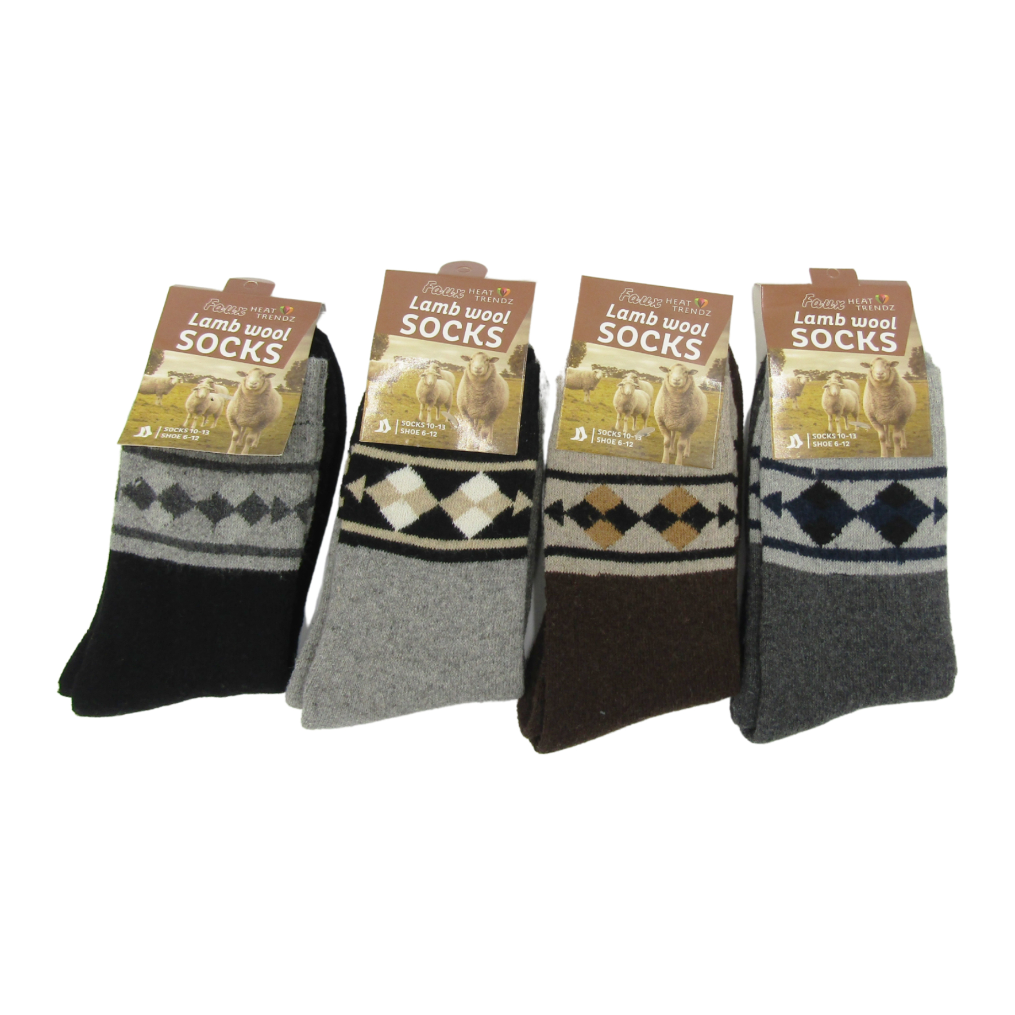 4 Pairs of Men's Soft Comfort Thick Casual Warm Wool Crew Socks - Picture 5 of 9