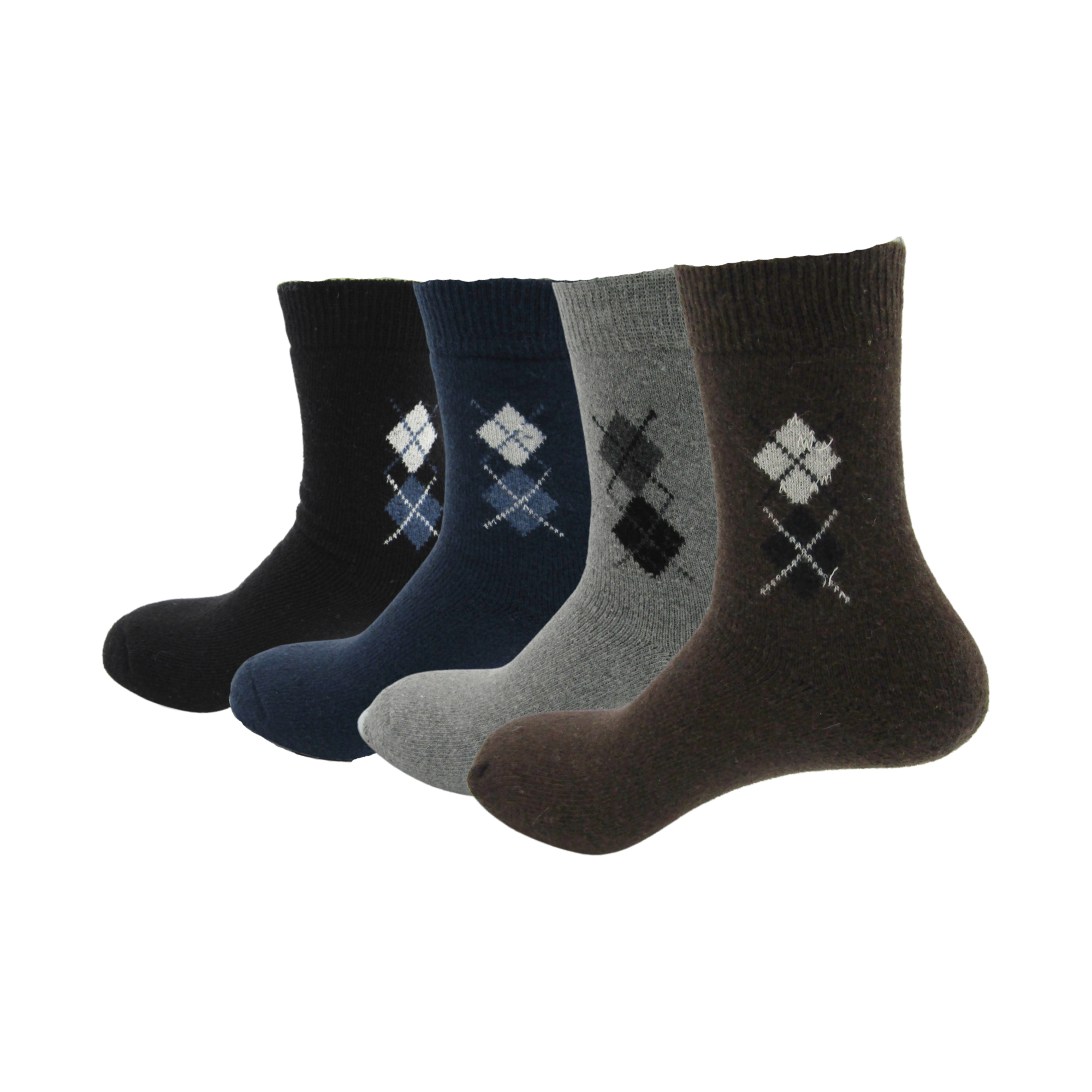 4 Pairs of Men's Soft Comfort Thick Casual Warm Wool Crew Socks - Picture 9 of 9