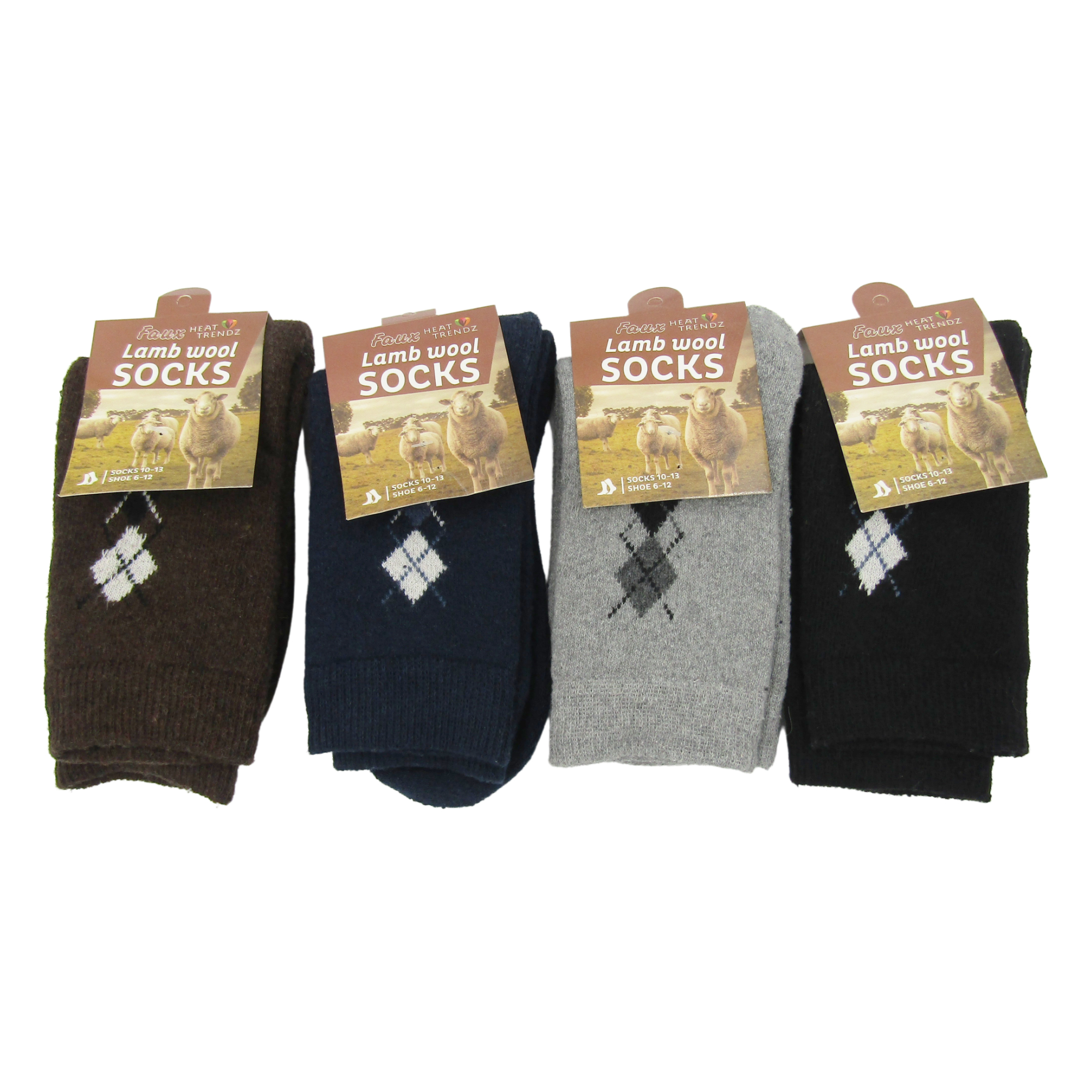 4 Pairs of Men's Soft Comfort Thick Casual Warm Wool Crew Socks - Picture 8 of 9