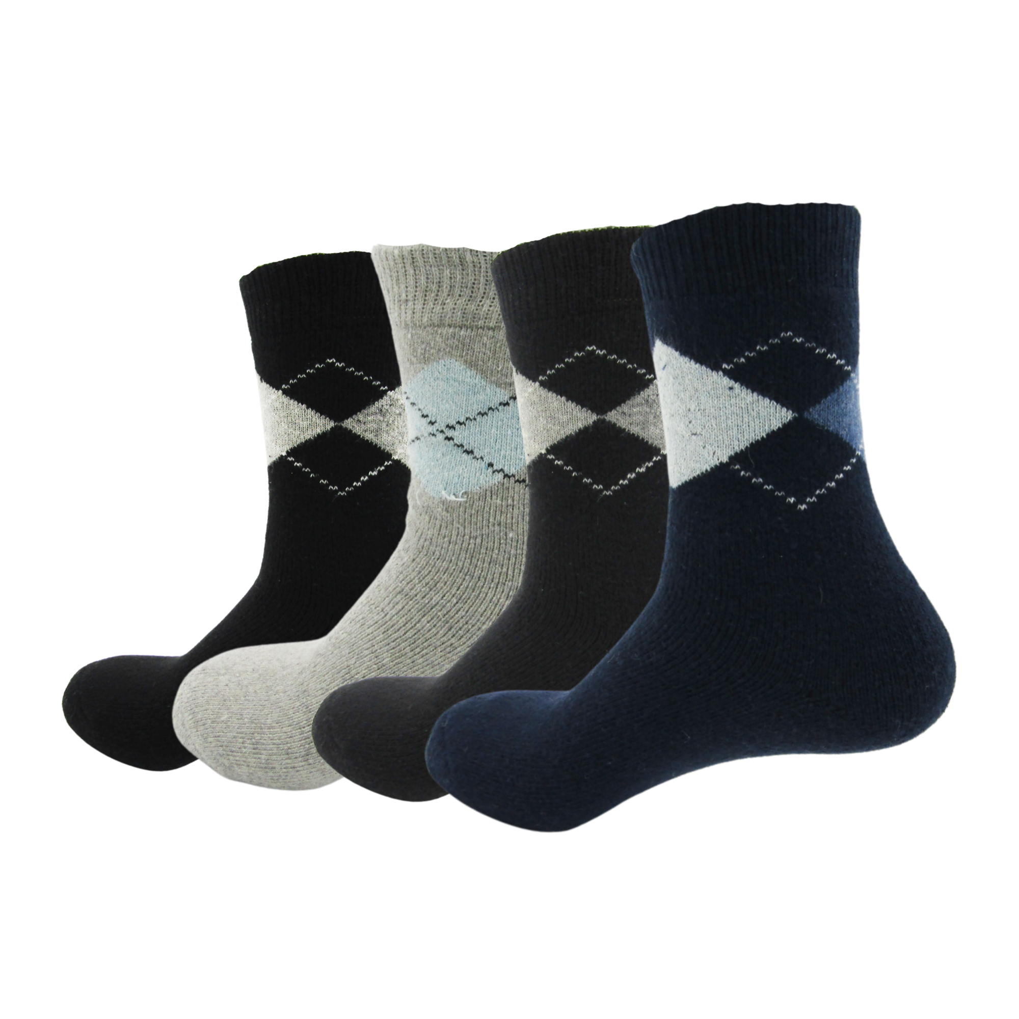 4 Pairs of Men's Soft Comfort Thick Casual Warm Wool Crew Socks - Picture 6 of 9