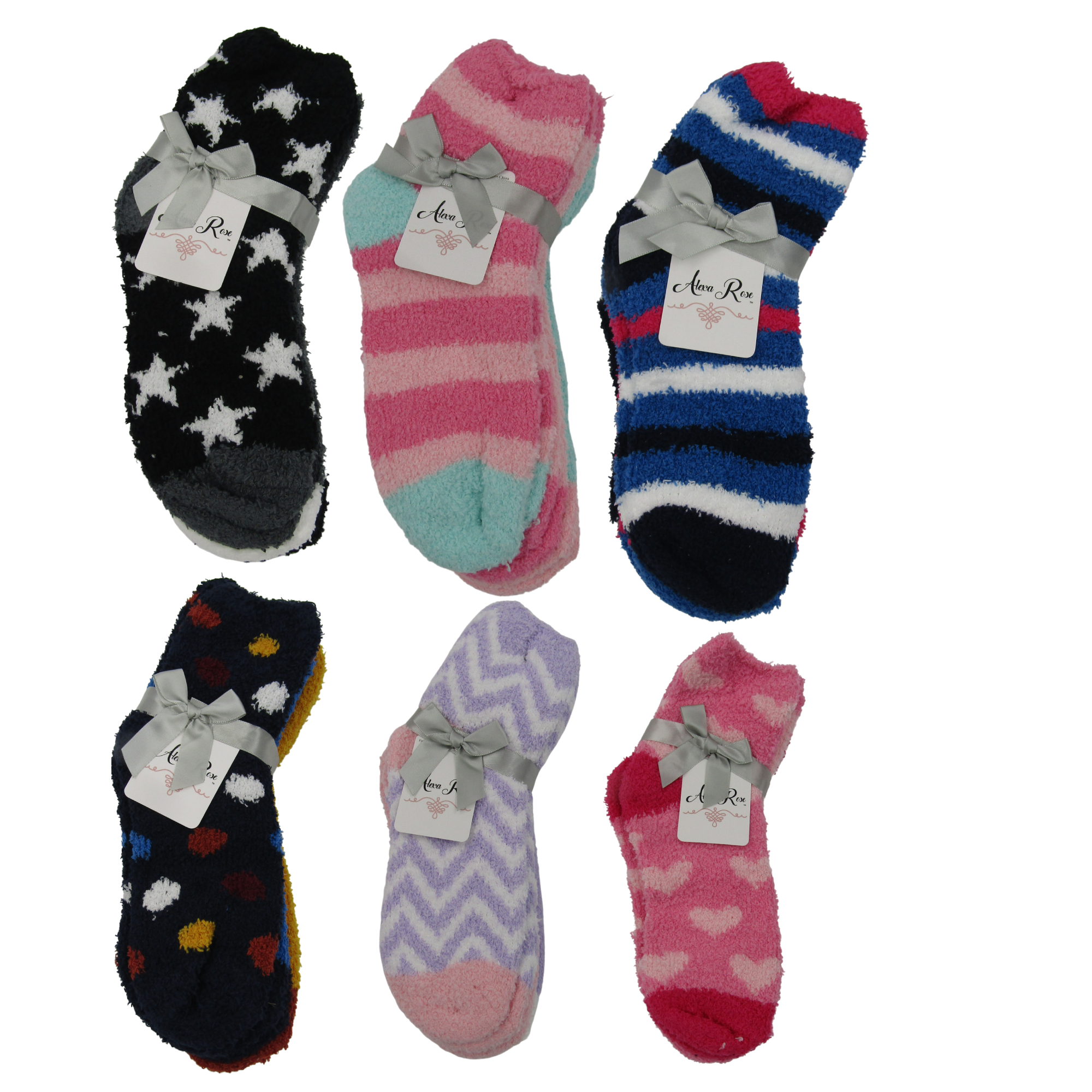 6-12 Pairs of Women's Quarter Bed Room Slipper Socks Soft & Comfy Fuzzy - Picture 20 of 29