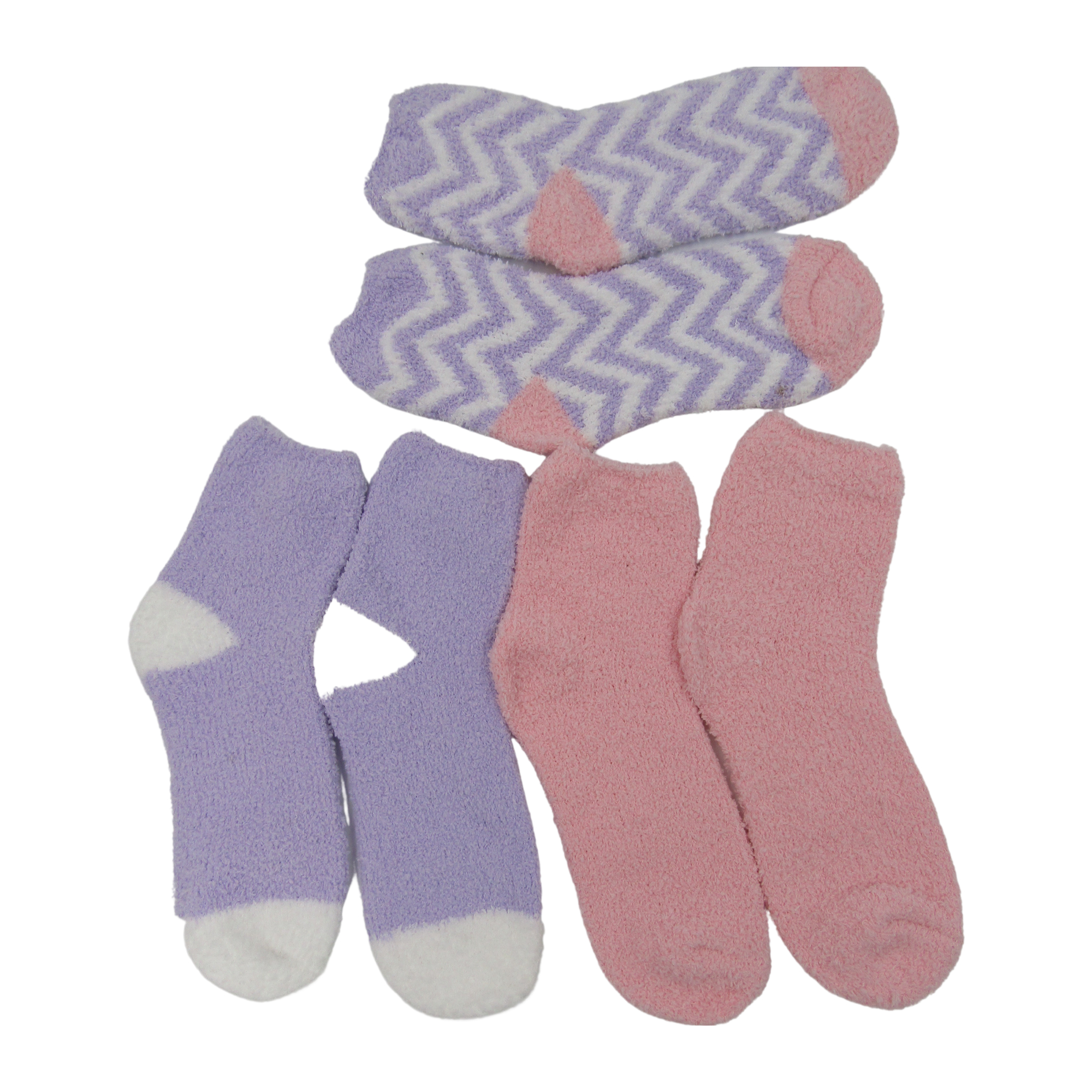6-12 Pairs of Women's Quarter Bed Room Slipper Socks Soft & Comfy Fuzzy - Picture 19 of 29