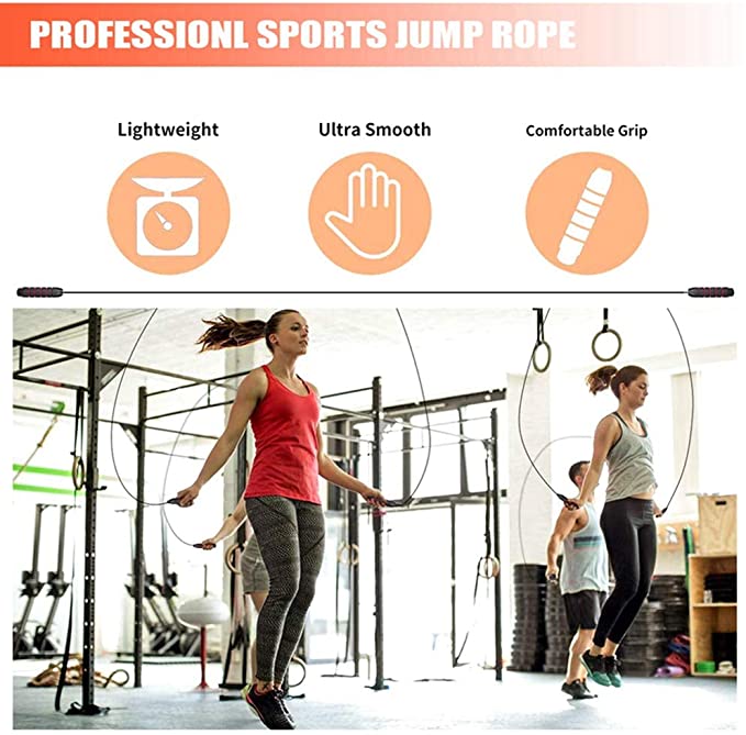 Adjustable Jump Rope for Workout, Fitness Jump Rope for Men Women and Kids Speed - Picture 22 of 25