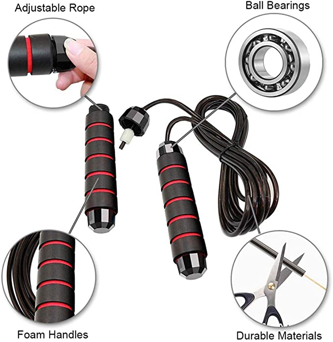 Adjustable Jump Rope for Workout, Fitness Jump Rope for Men Women and Kids Speed - Picture 12 of 25