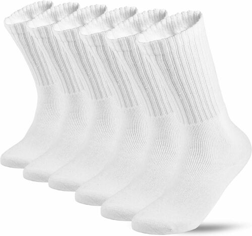 Lote de 3-12 pares de calcetines para mujer deportes lisos atléticos trabajo tripulación lisa talla 9-11 - Imagen 7 de 12