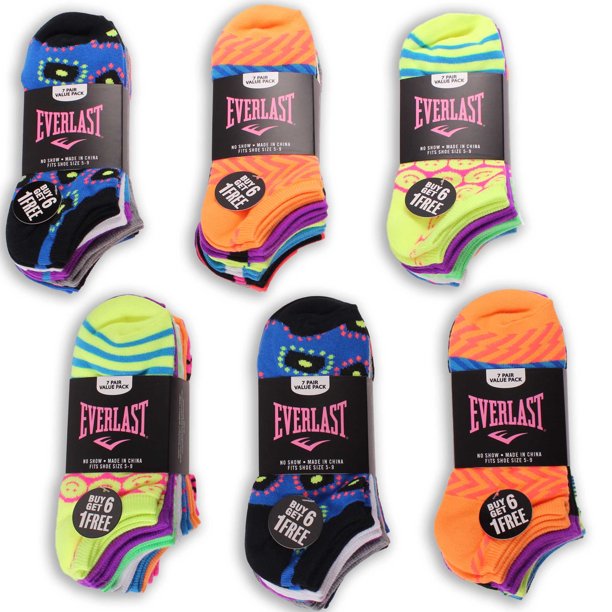 105 Pairs Wholesale Lot Everlast Socks Women's No Show Athletic Sock Size 9-11 - Picture 16 of 17