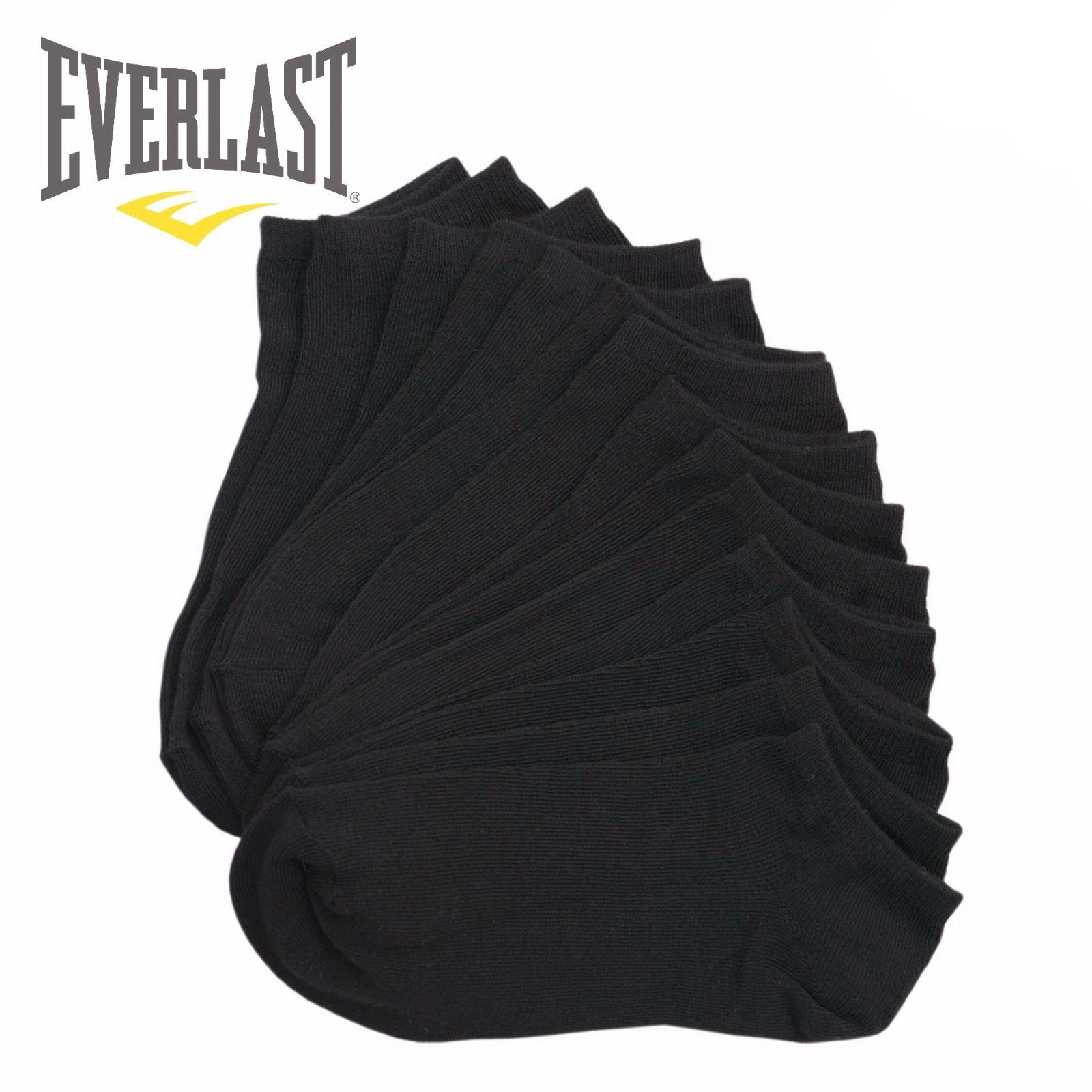 Everlast Kid's Assorted 7 Pair Low Cut Black White Ankle No show Socks 6-3 - Picture 7 of 14