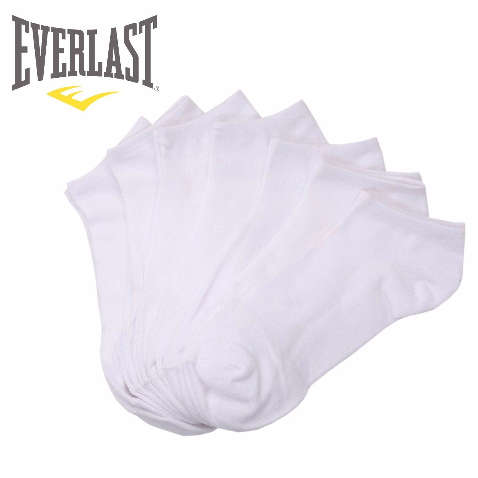 Everlast Kid's Assorted 7 Pair Low Cut Black White Ankle No show Socks 6-3 - Picture 9 of 14