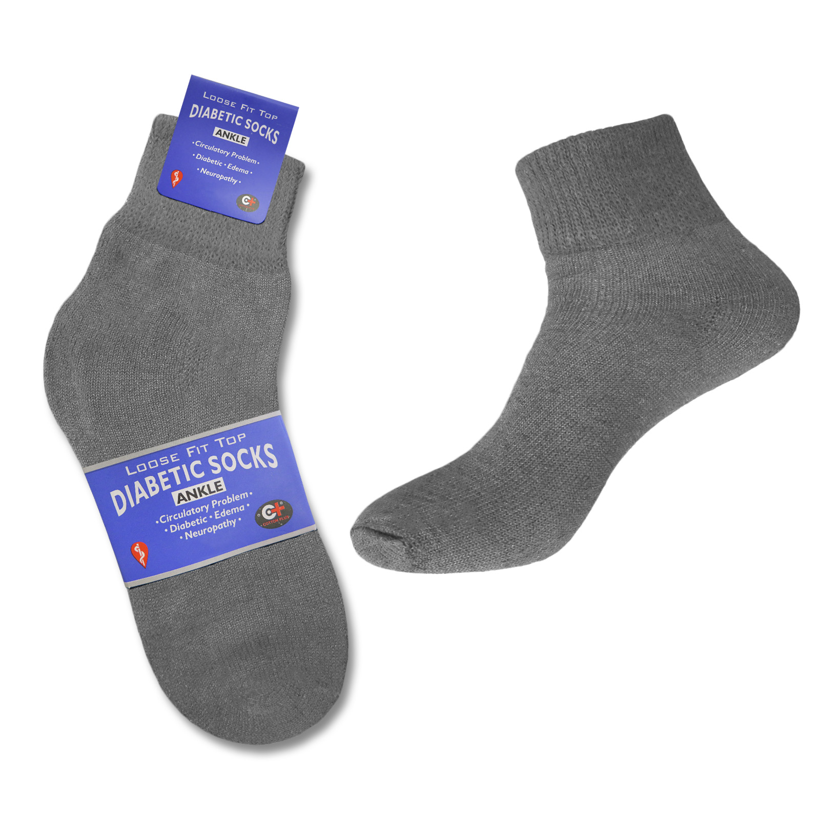 Para hombre 3-12 pares de calcetines de tobillo para diabéticos de apoyo a la salud, no fijos y de ajuste suelto - Imagen 14 de 43