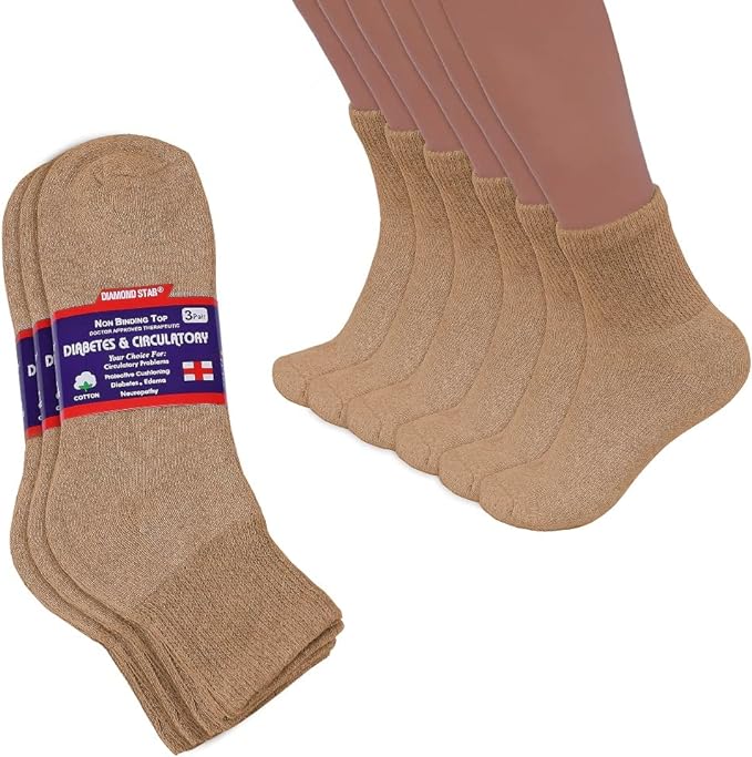 Para hombre 3-12 pares de calcetines de tobillo para diabéticos de apoyo a la salud, no fijos y de ajuste suelto - Imagen 21 de 43