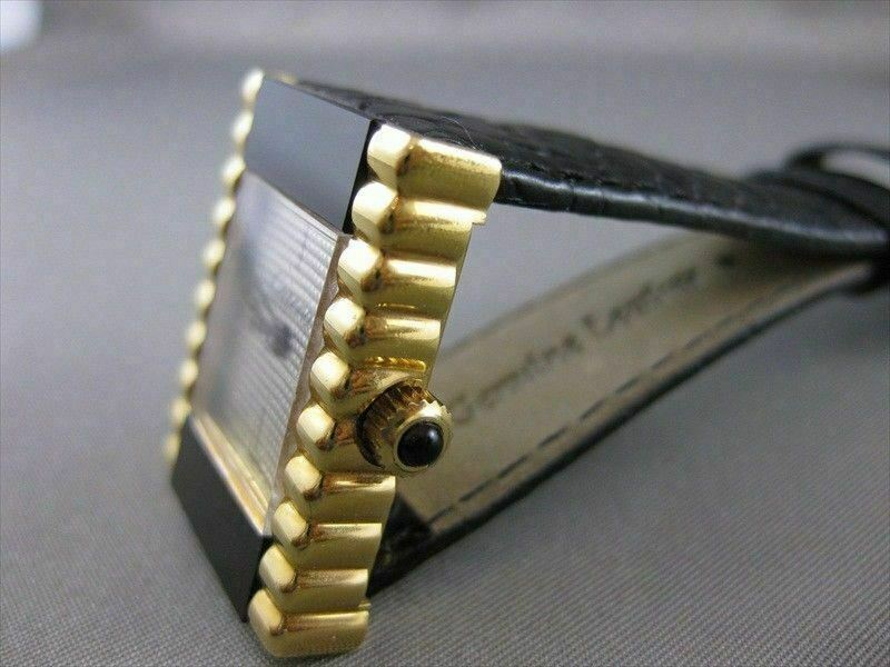ANTIQUE SWISS CATENA 18K YELLOW GOLD ELECTRO LADY RECTANGLE WATCH