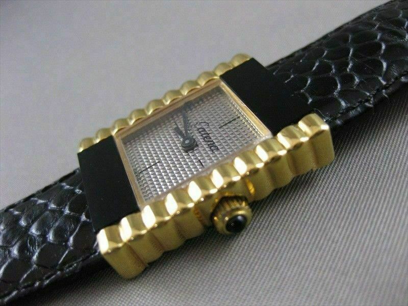 ANTIQUE SWISS CATENA 18K YELLOW GOLD ELECTRO LADY RECTANGLE WATCH