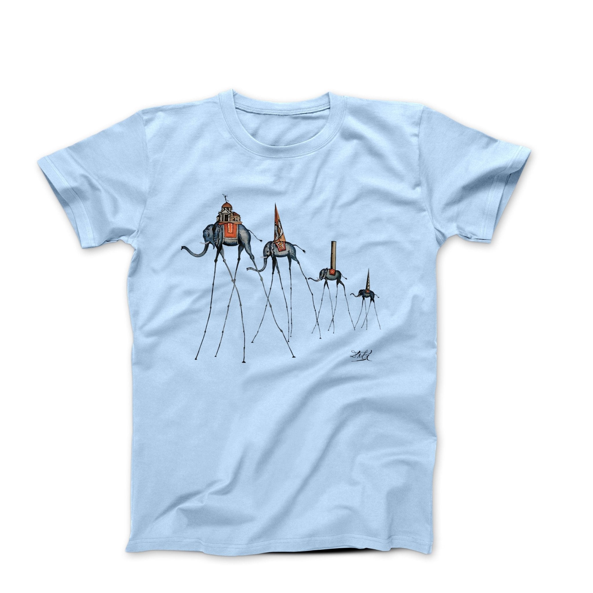 Dali Giraffe Elephants (1954) Artwork T-shirt