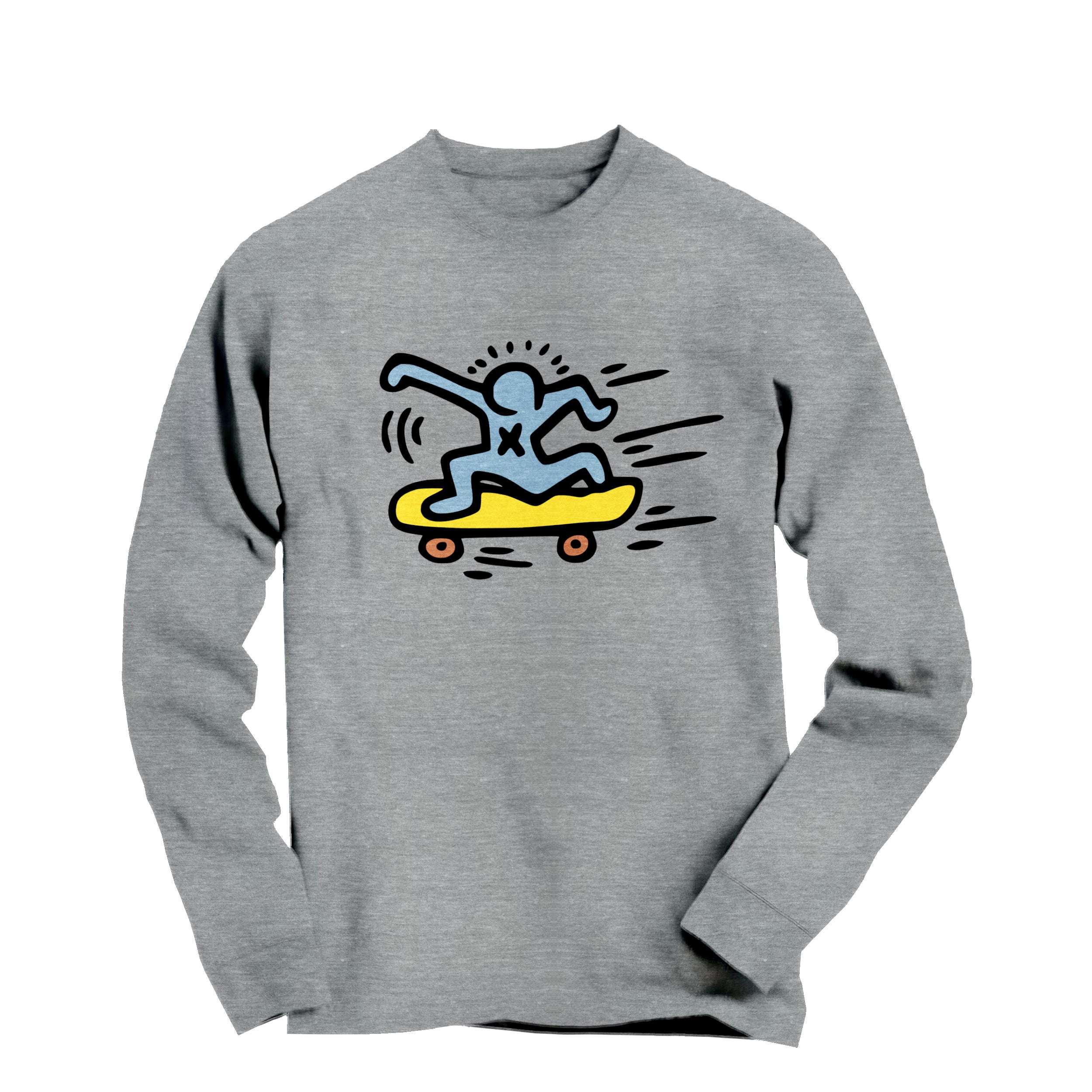 Man Skateboarding Long Sleeve Tee