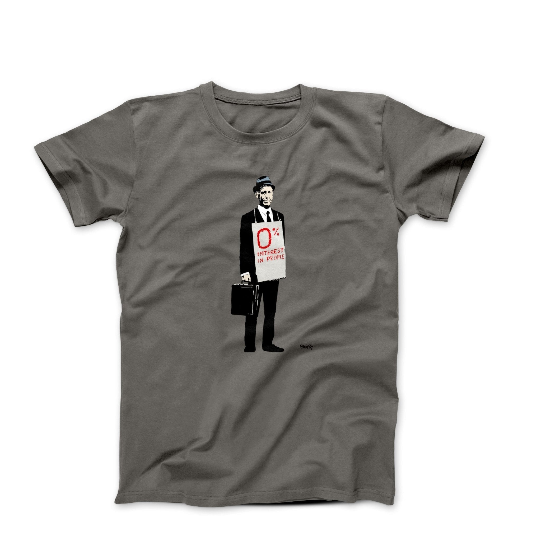 Banksy 0% Interest in People Street Art T-shirt