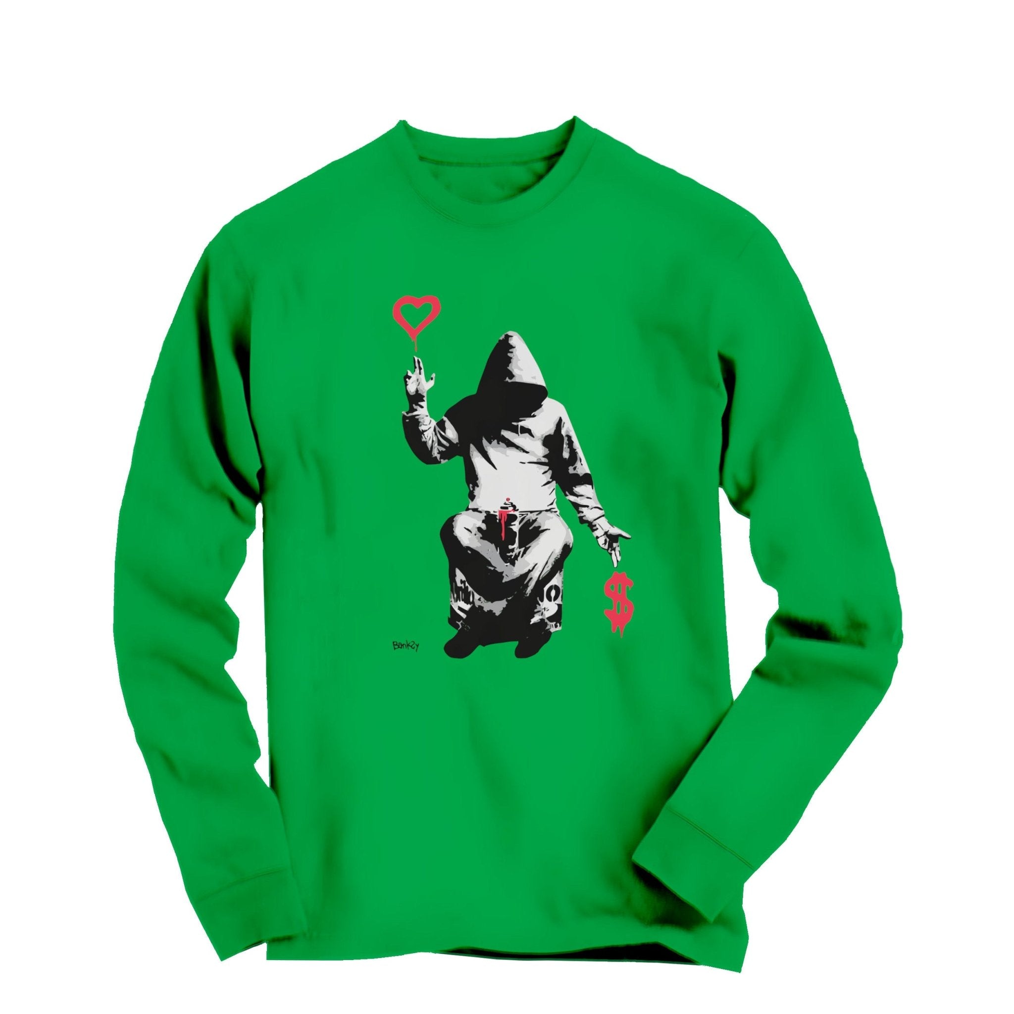 Banksy Love Over Money Long Sleeve Tee