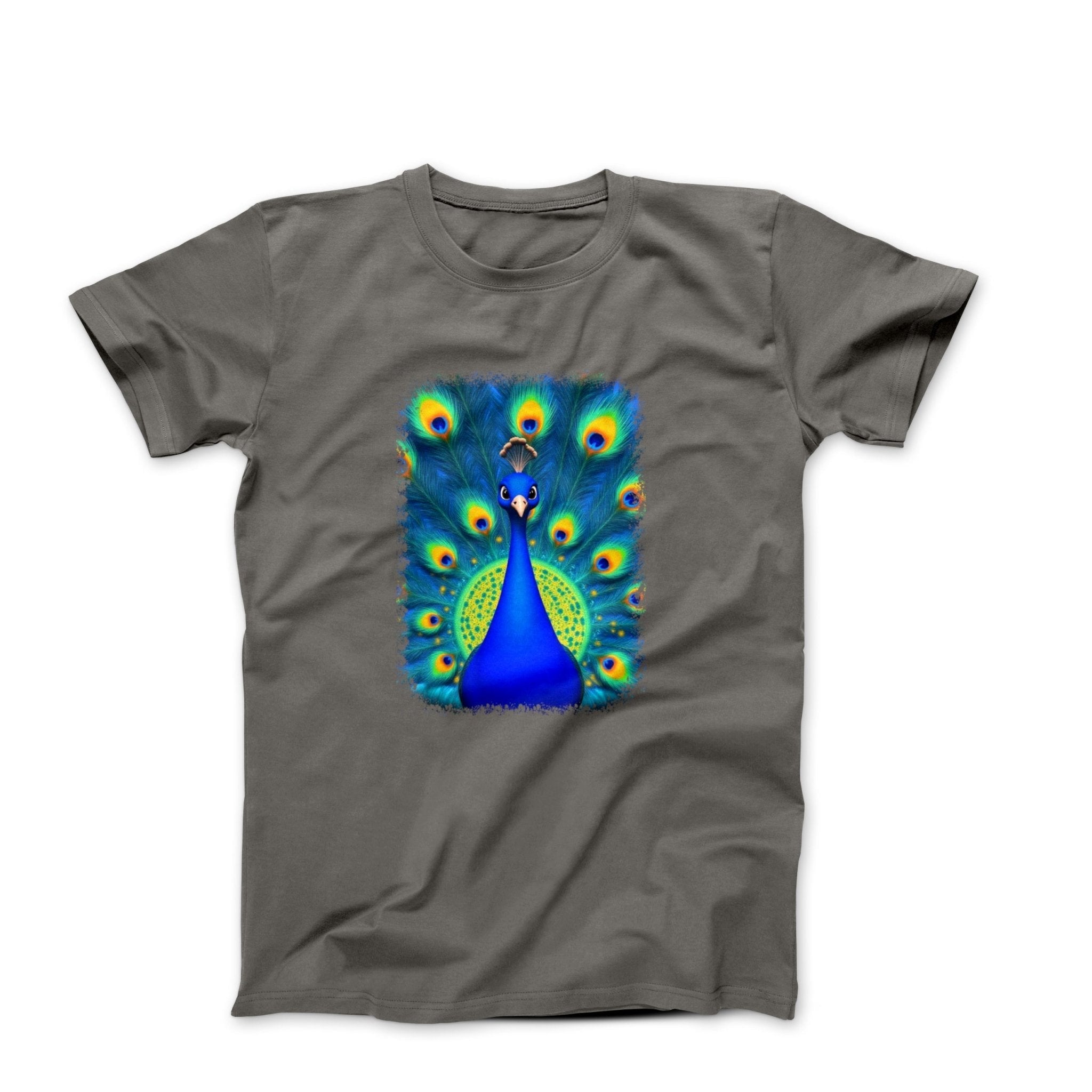 Blue Peacock Graphic Art T-shirt