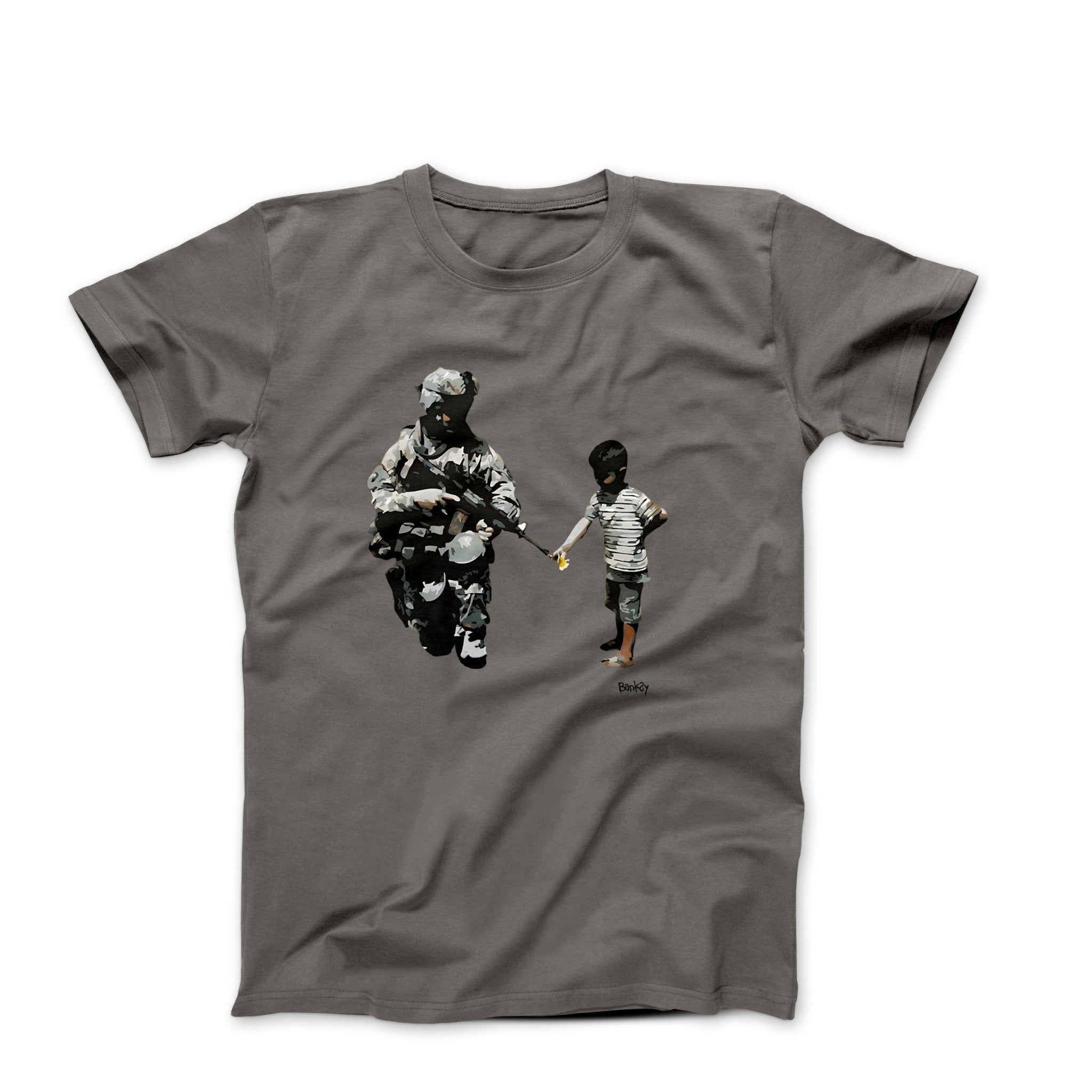 Banksy Flower Gun Boy Street Art T-shirt