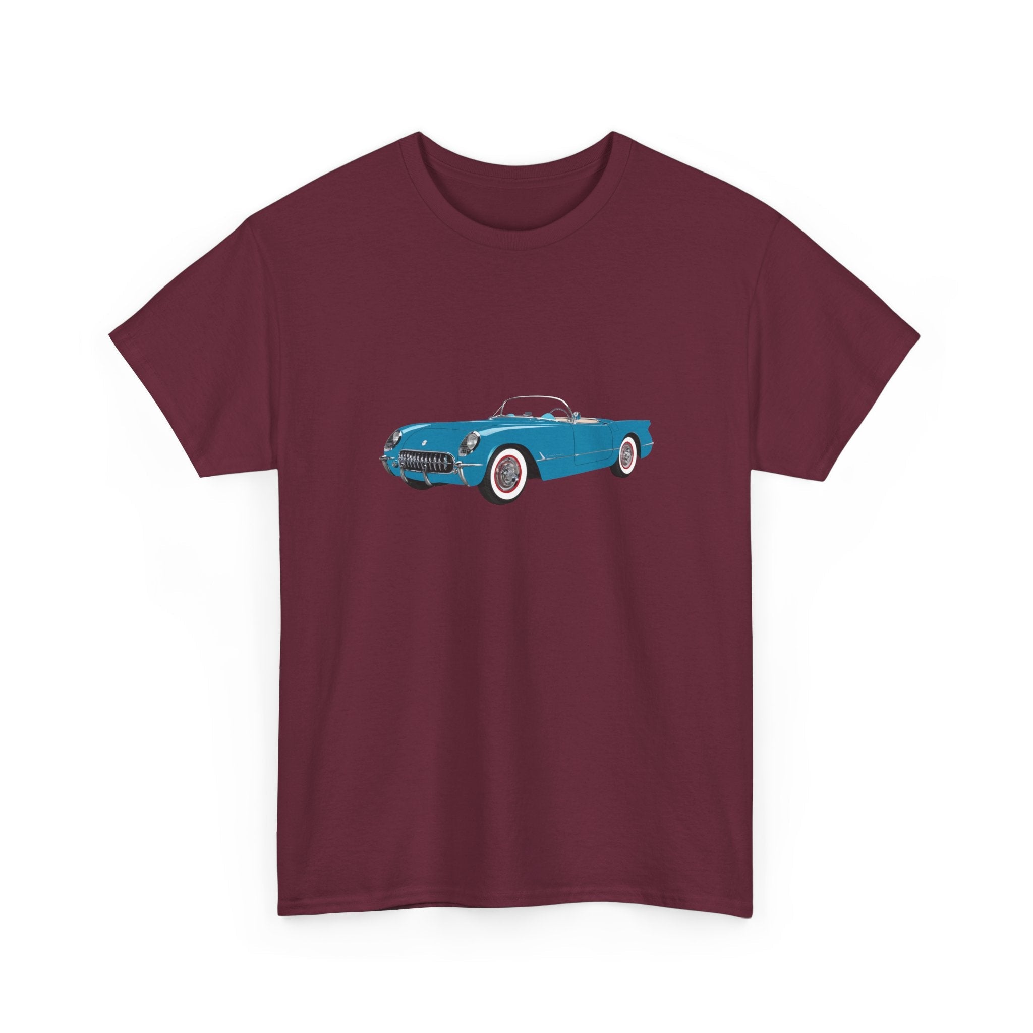 1954 Chevy Corvette Pennant Blue T-shirt