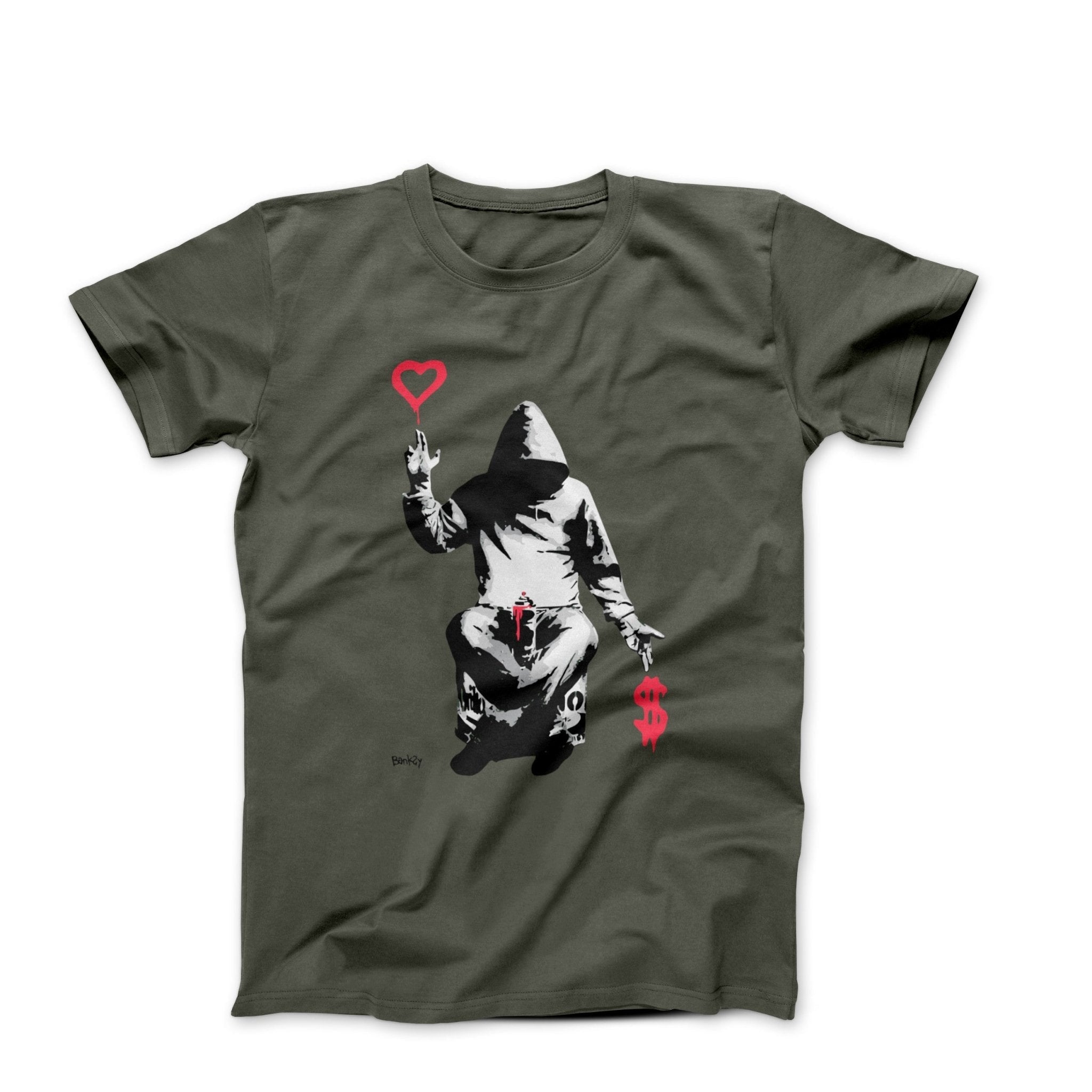 Banksy Love Over Money Street Art T-shirt