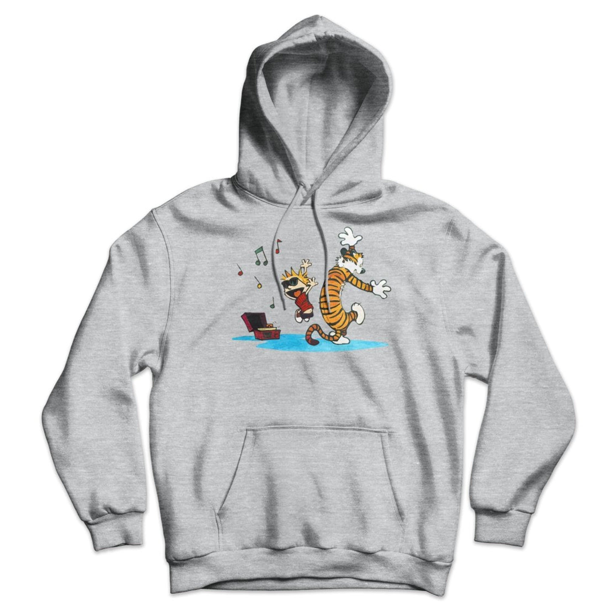 Calvin & Hobbes Dancing with Record Player Hoodie