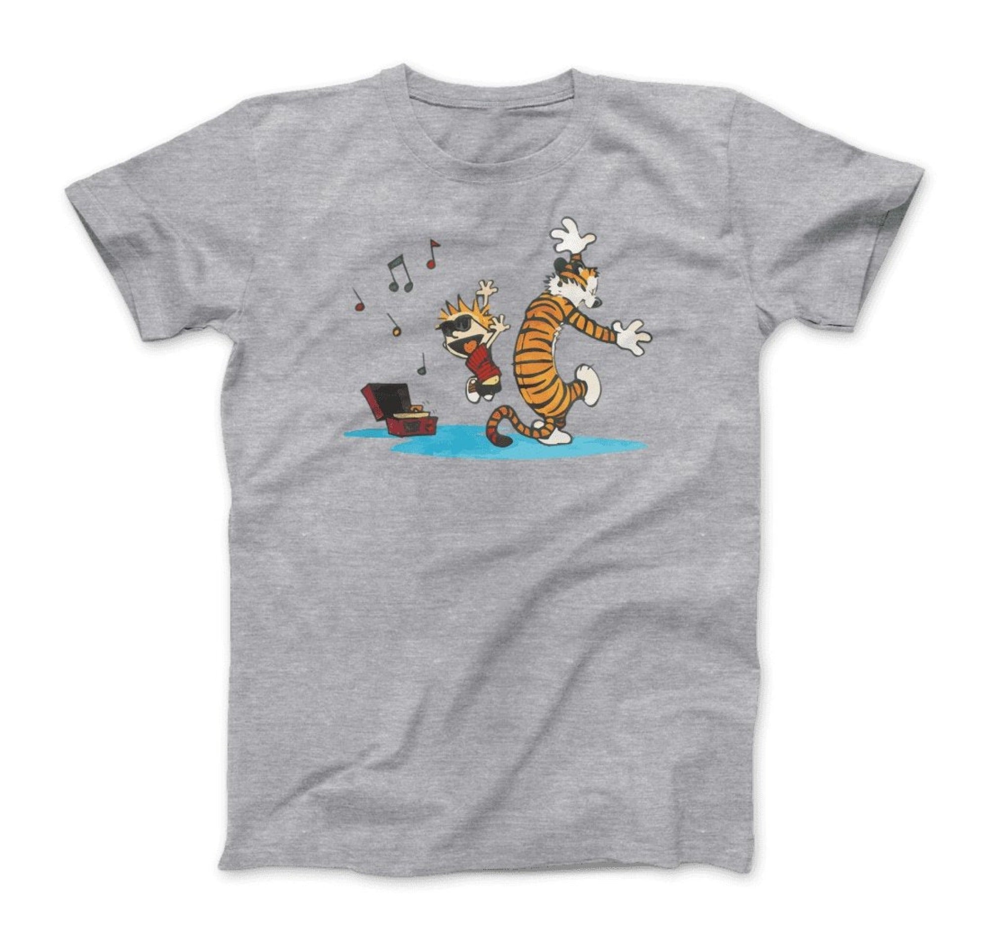Calvin & Hobbes Dancing with Record Player T-Shirt