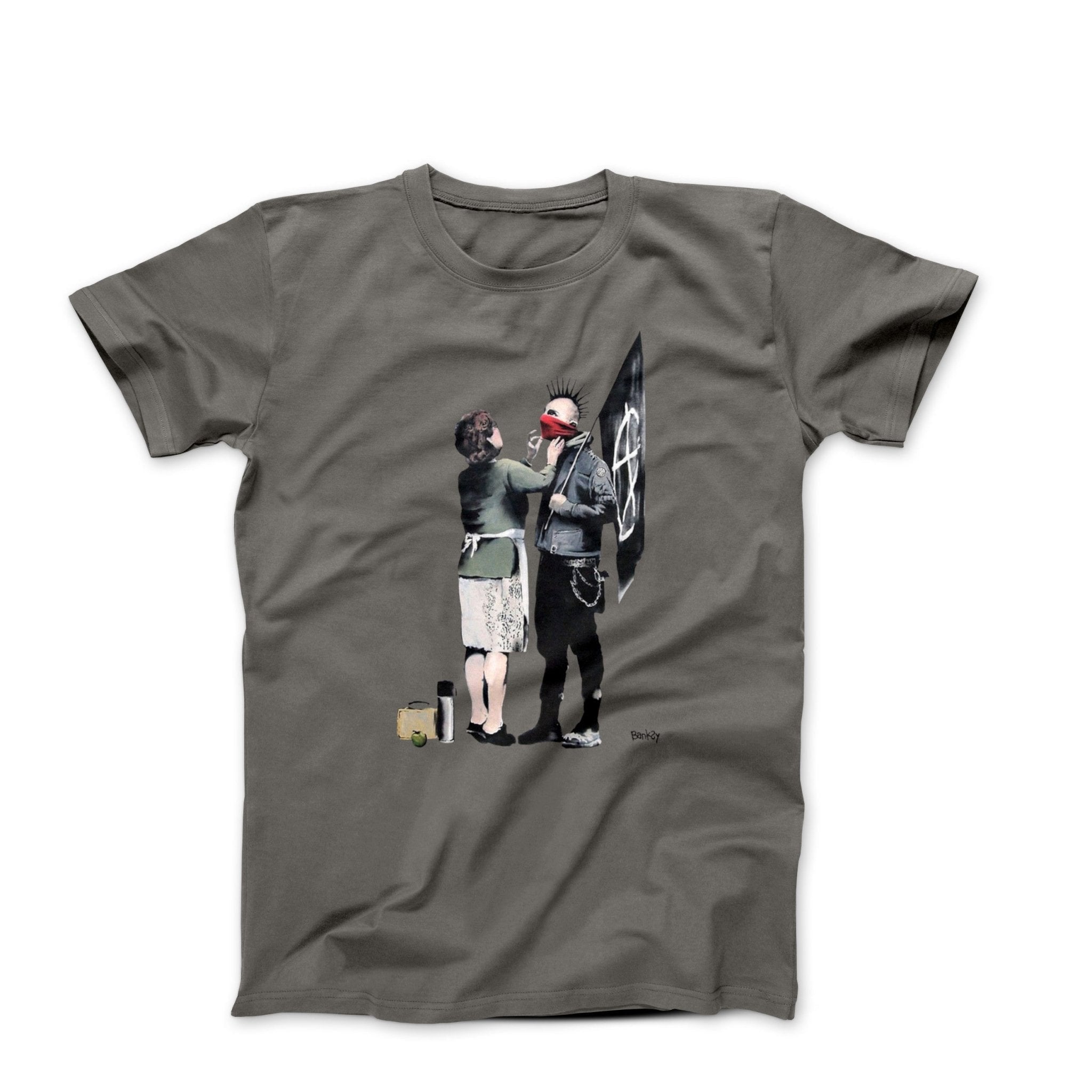 Banksy Anarchist Punk And His Mother Street Art T-Shirt