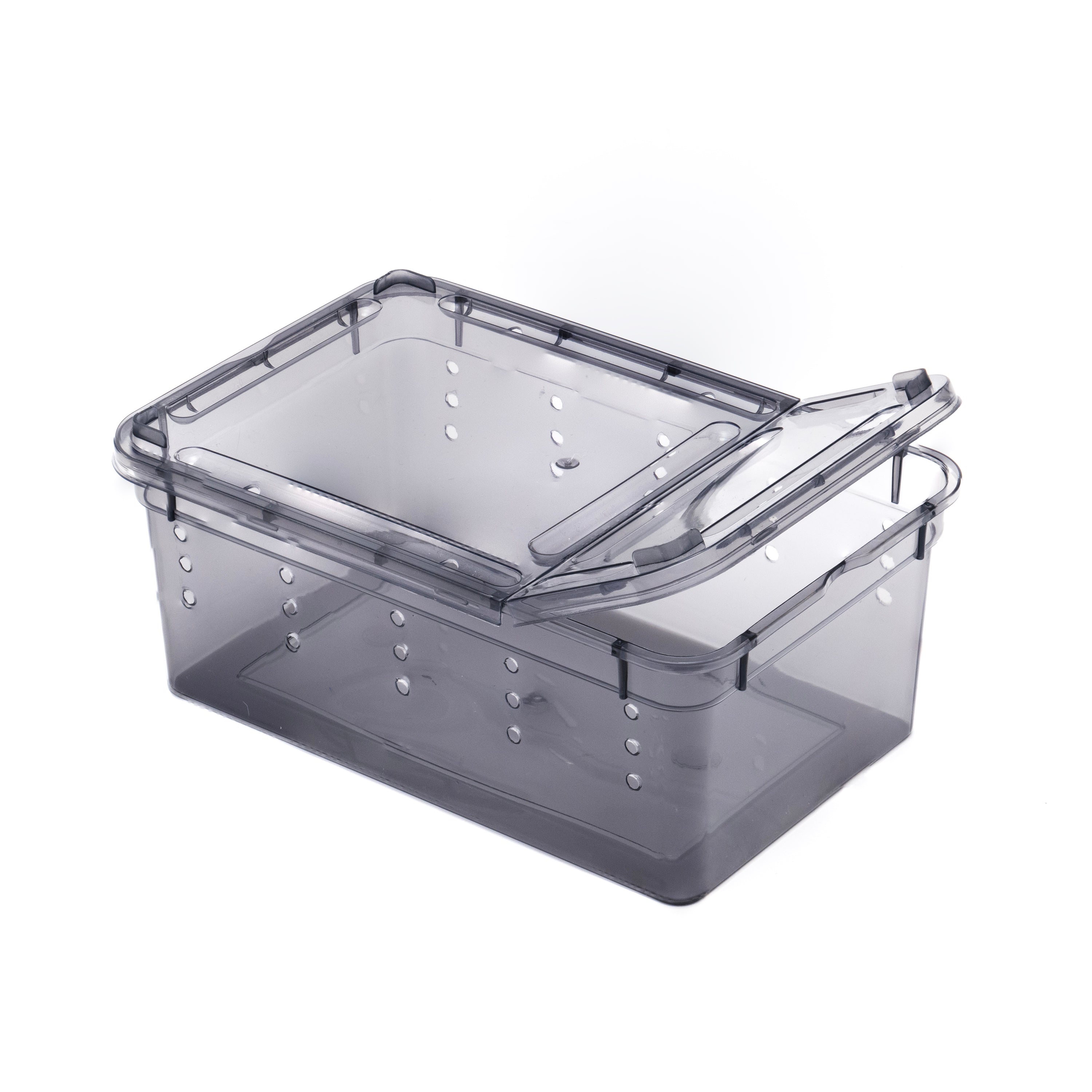 Black Clear Plastic Small Pet Invertebrate Terrarium Vented Tarantula Enclosure - Picture 4 of 6