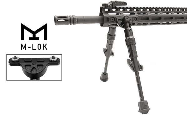 UTG Recon Flex M-LOK Bipod Aircraft Aluminum Matte Black Center Height 5.7"-8" UTG Recon Flex M-LOK Bipod Aircraft Aluminum Matte Black Center Height 5.7"-8"