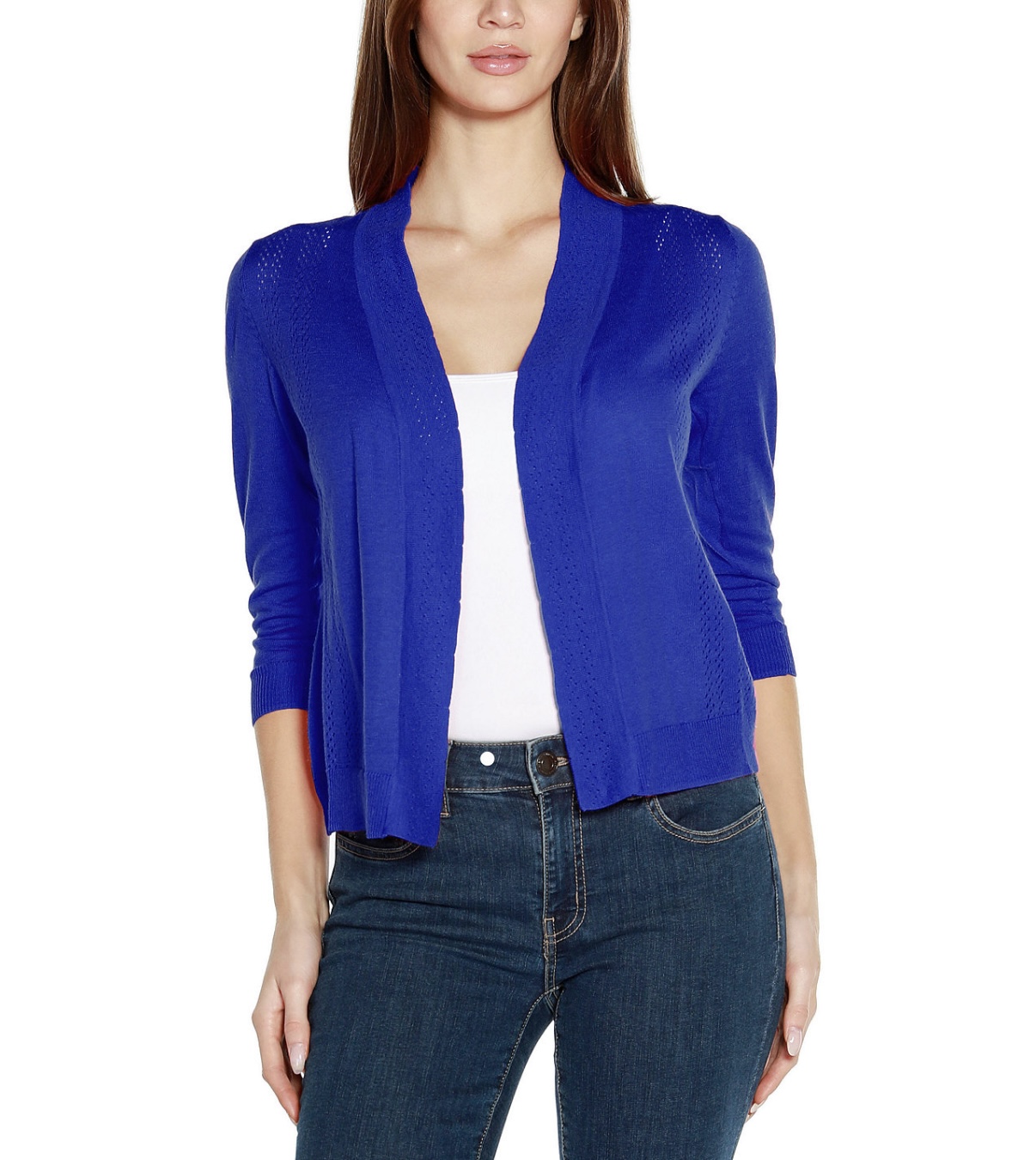 売れ筋商品|||ベルディーニ ニット&セーター アウター レディース Women's 3/4 Sleeve Open Front Cardigan Sweater Cobalt Belldini Women's 3/4 Sleeve Open Front Cardigan Sweater