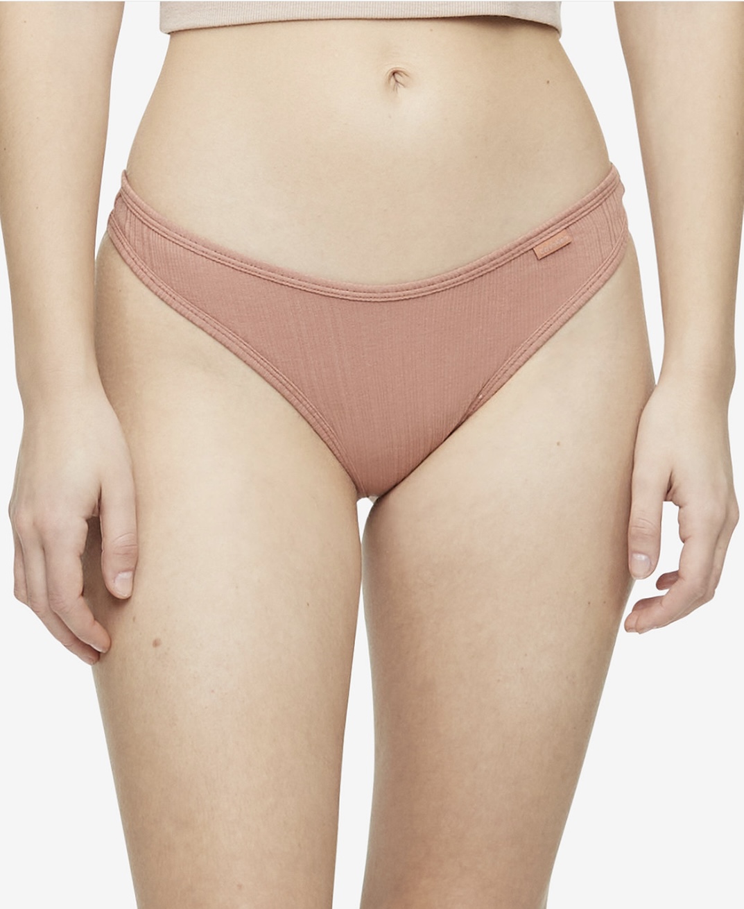 Calvin Klein Women’s Ribbed Thong Sundown Orange