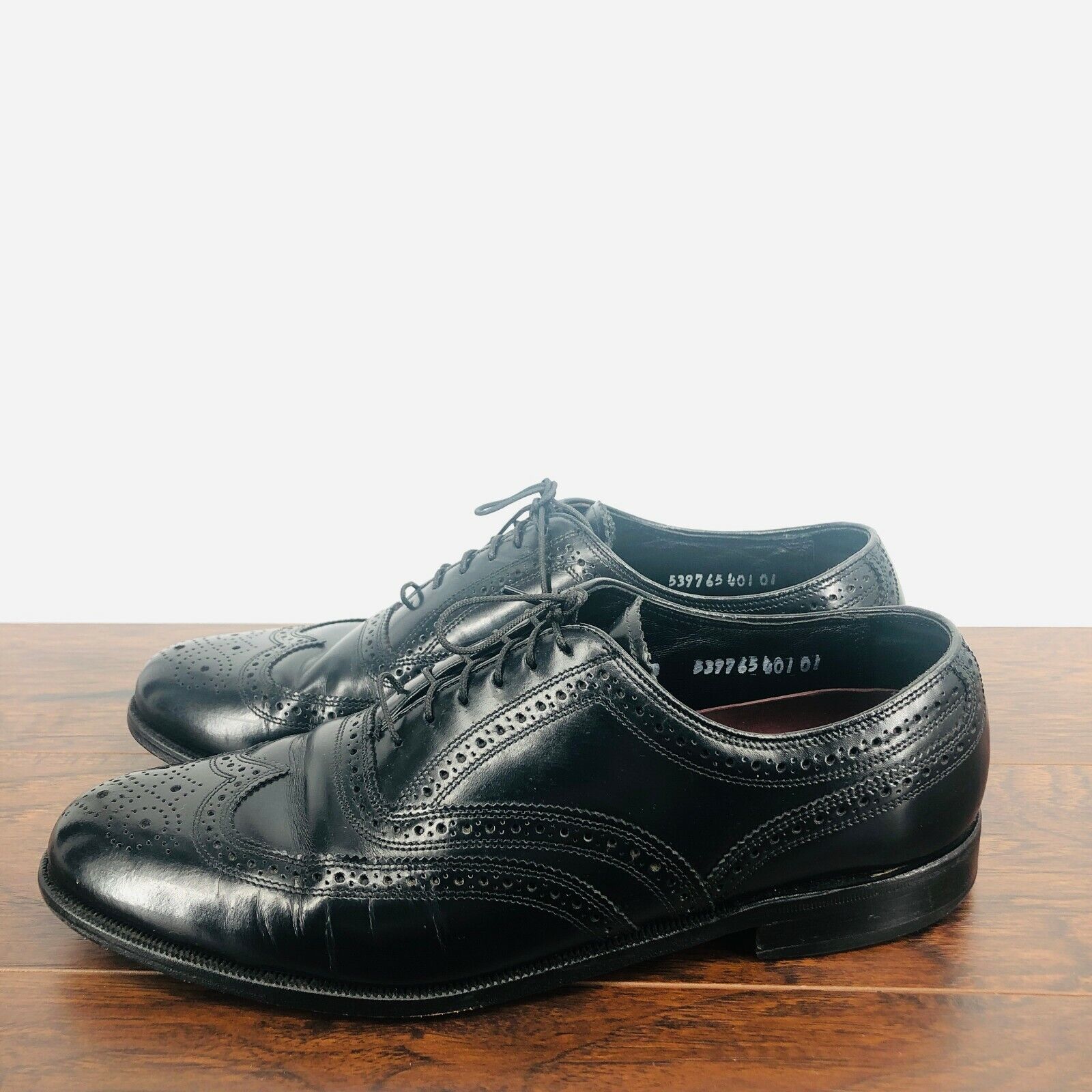 FLORSHEIM レザー シューズ US10EEE 28cm ブラック 黒 FLORSHEIM(フローシャイム) - US古着/中古靴を販売している 古着
