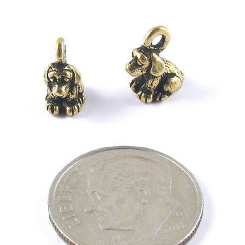 5 Or 10PCs Shih Tzu Puppy Dog Charms 16mm Gold Plated Charms C2188-2