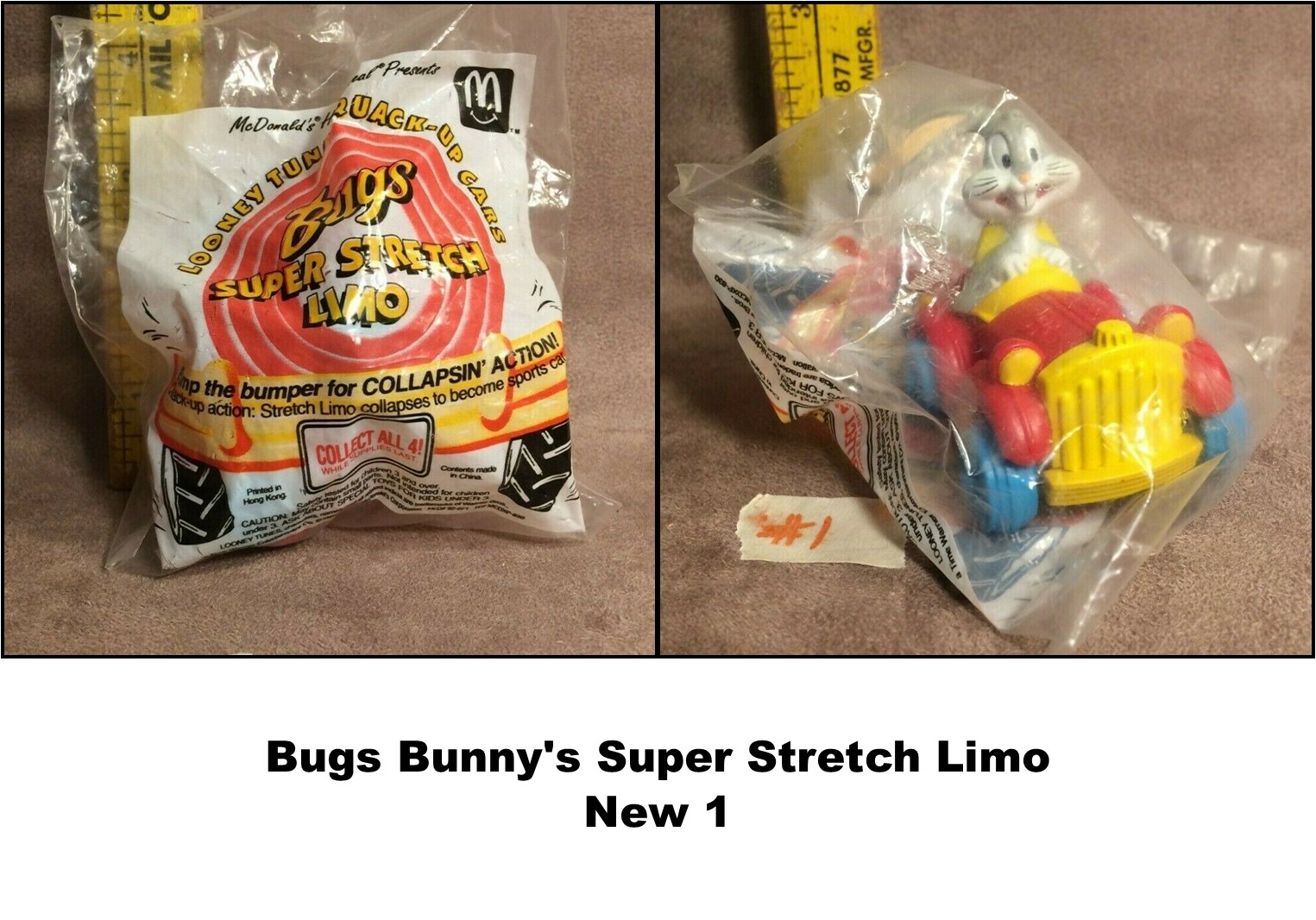 McDonald's 1993 Vintage Looney Tunes Quack-up Cars-Pick!