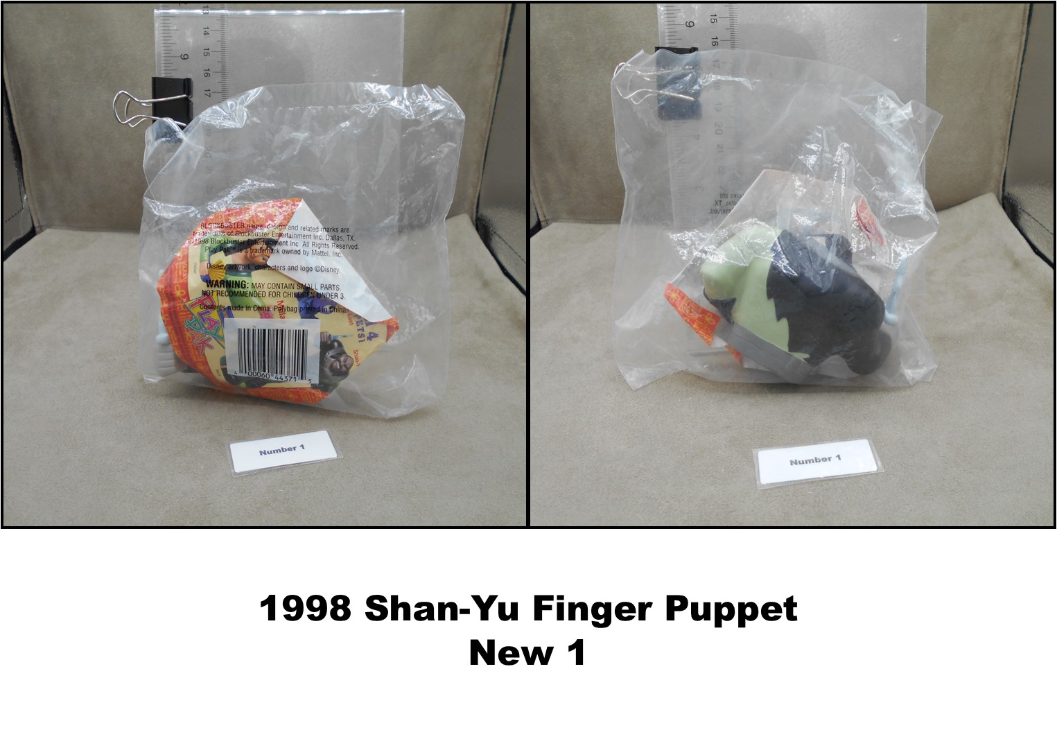 Blockbuster 1998 Play Pak Disney Mulan Finger Puppets-Pick! - Picture 21 of 29