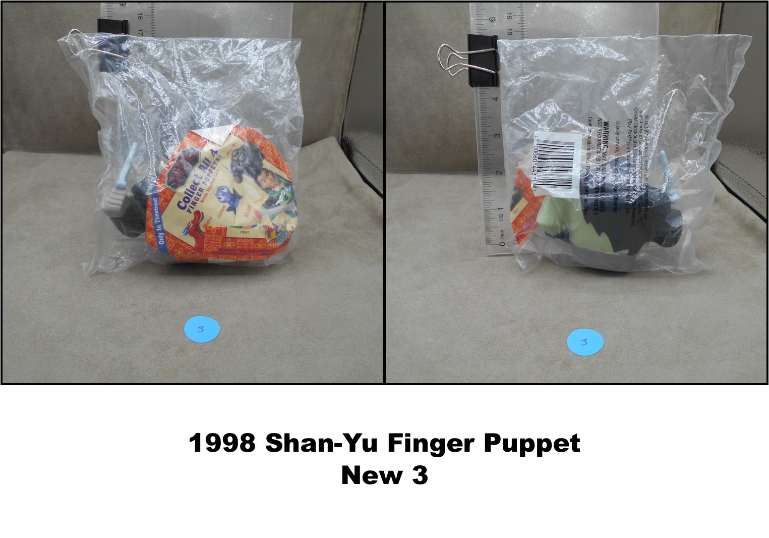 Blockbuster 1998 Play Pak Disney Mulan Finger Puppets-Pick! - Picture 23 of 29