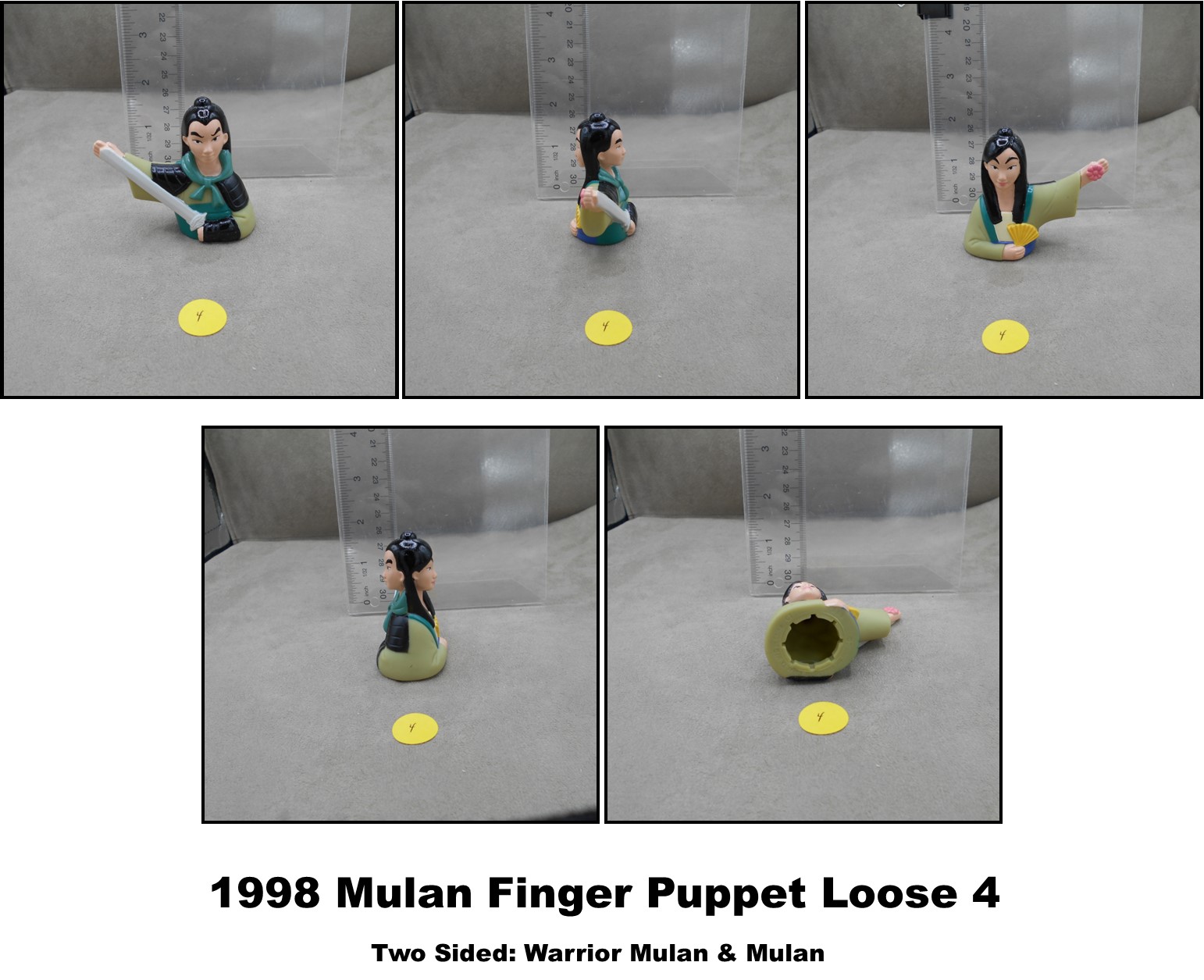 Blockbuster 1998 Play Pak Disney Mulan Finger Puppets-Pick! - Picture 8 of 29
