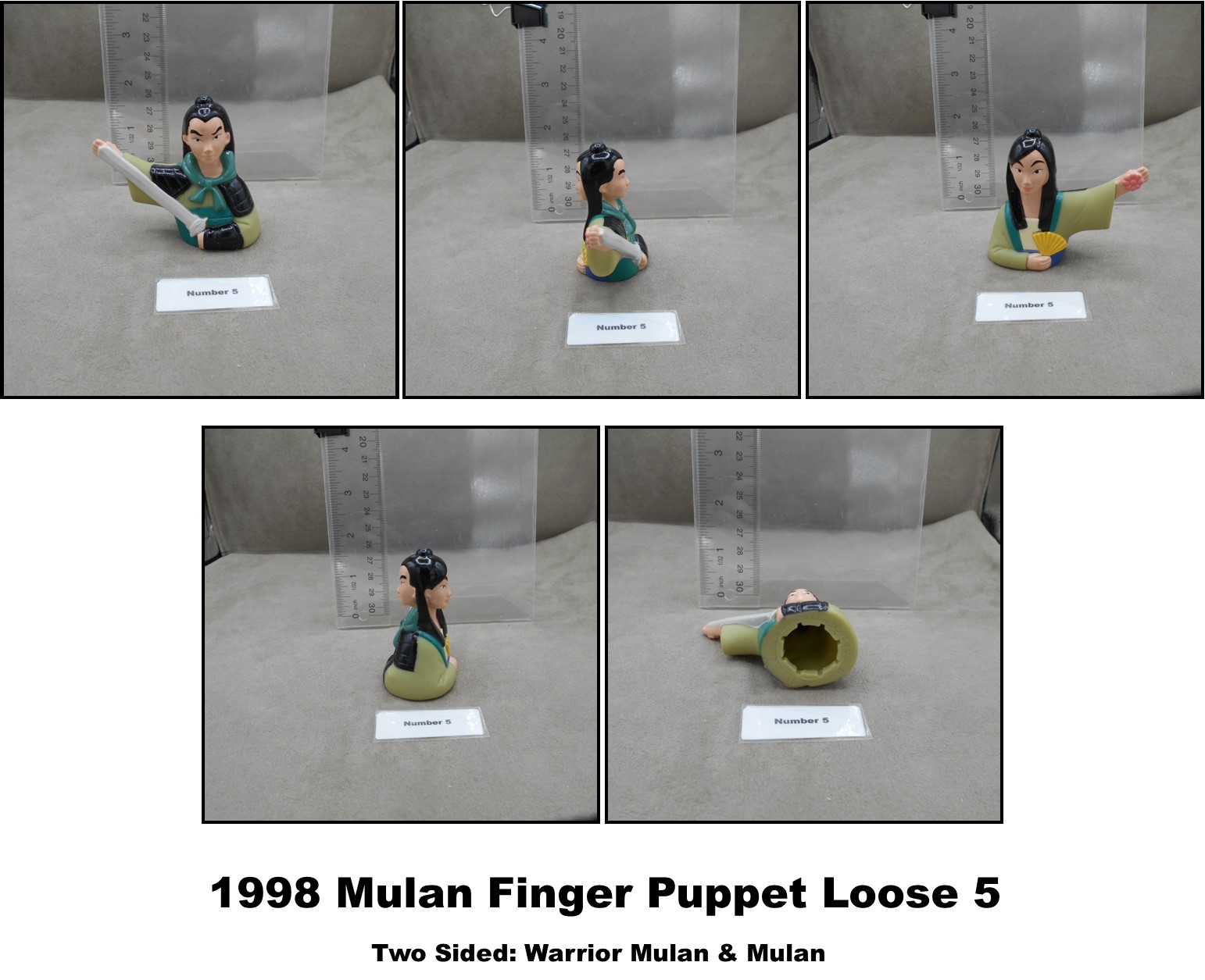 Blockbuster 1998 Play Pak Disney Mulan Finger Puppets-Pick! - Picture 9 of 29