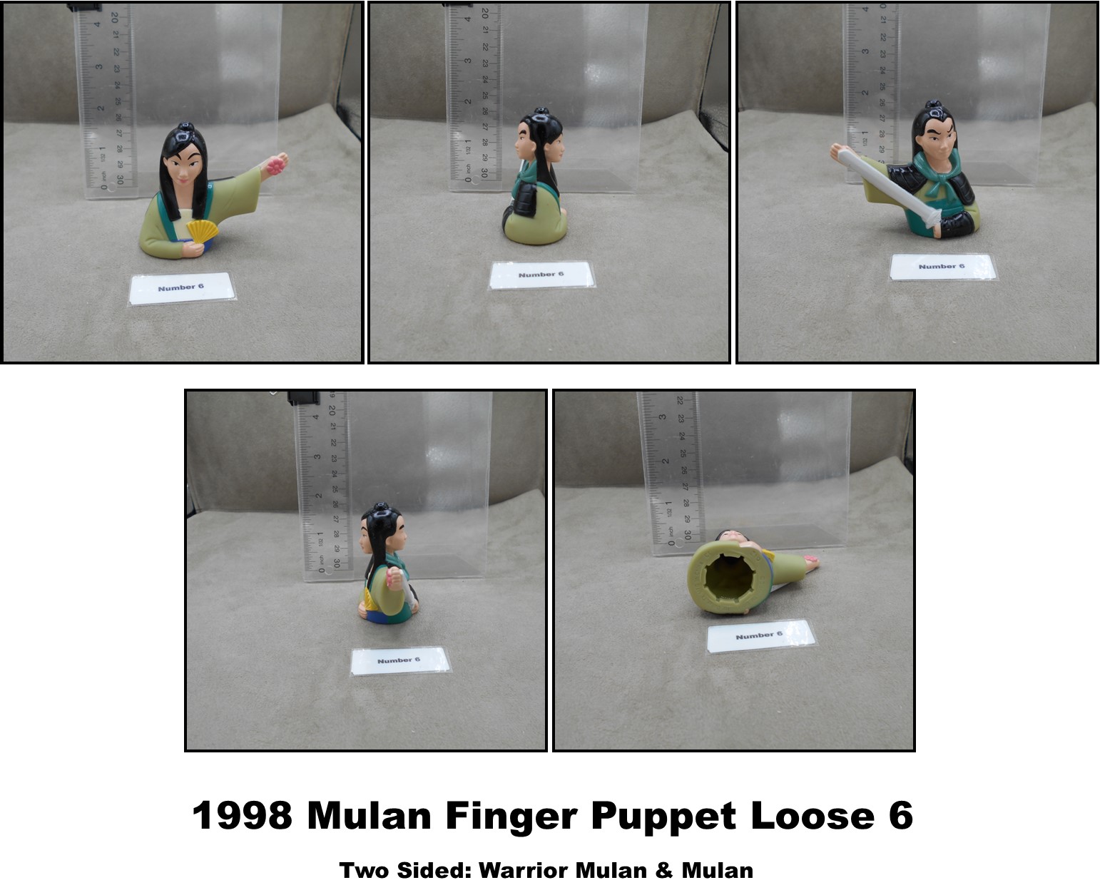 Blockbuster 1998 Play Pak Disney Mulan Finger Puppets-Pick! - Picture 10 of 29