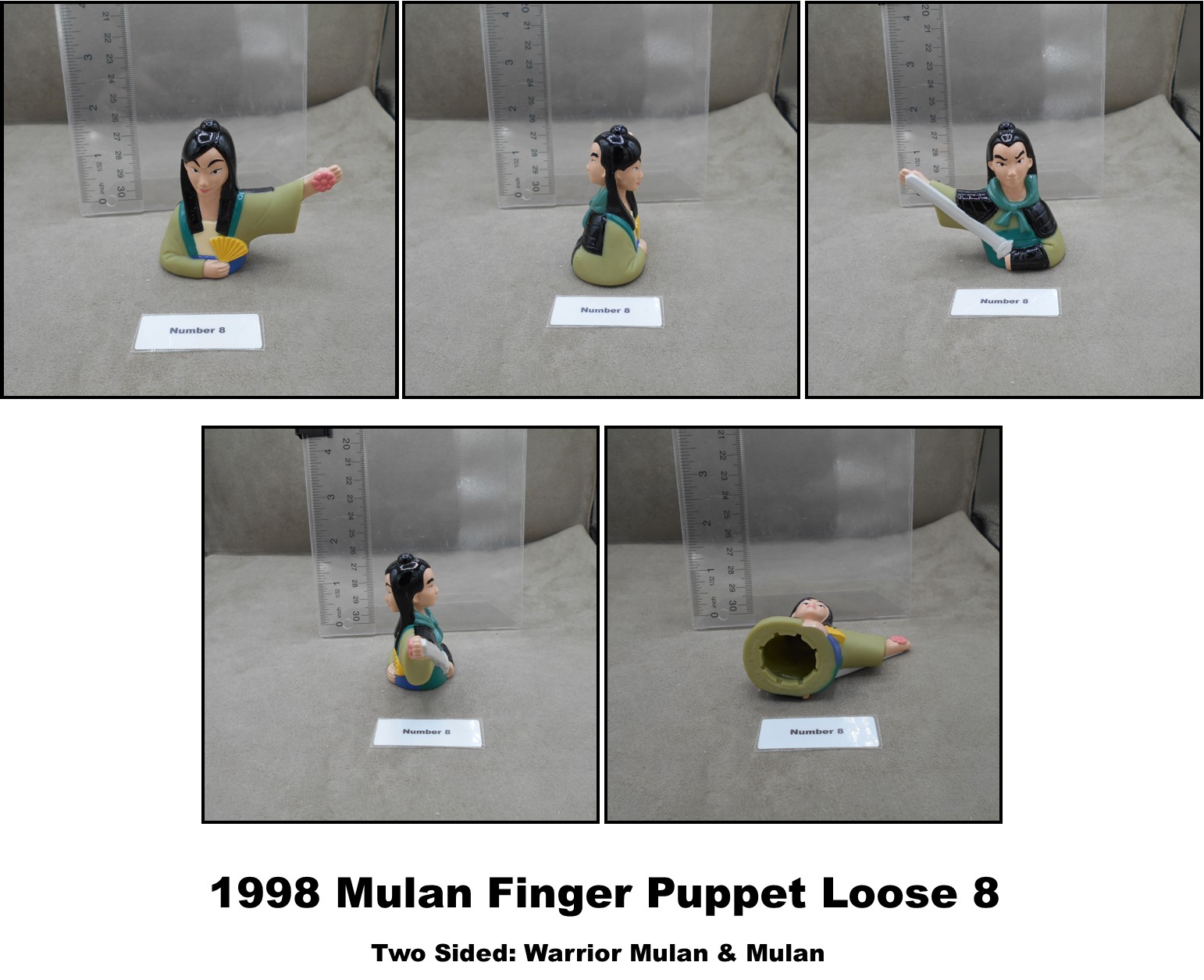 Blockbuster 1998 Play Pak Disney Mulan Finger Puppets-Pick! - Picture 12 of 29