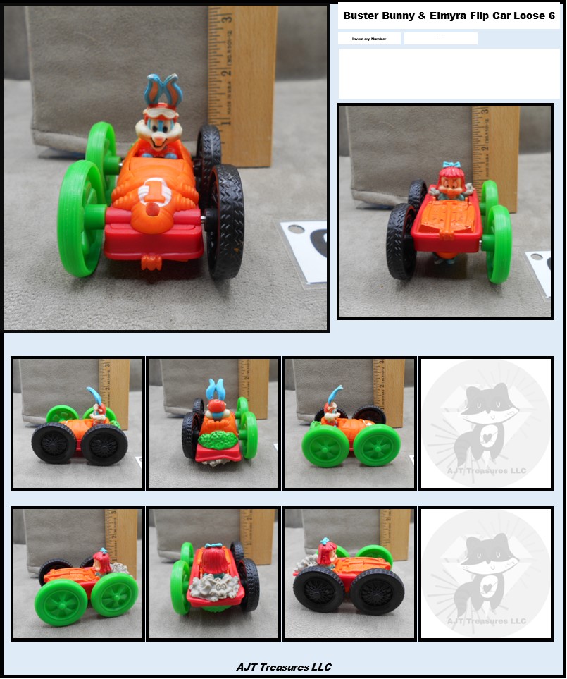 McDonald's 1991 Vintage Looney Tunes Tiny Toons Flip Cars & U3 Toys-Pick! - Picture 9 of 10