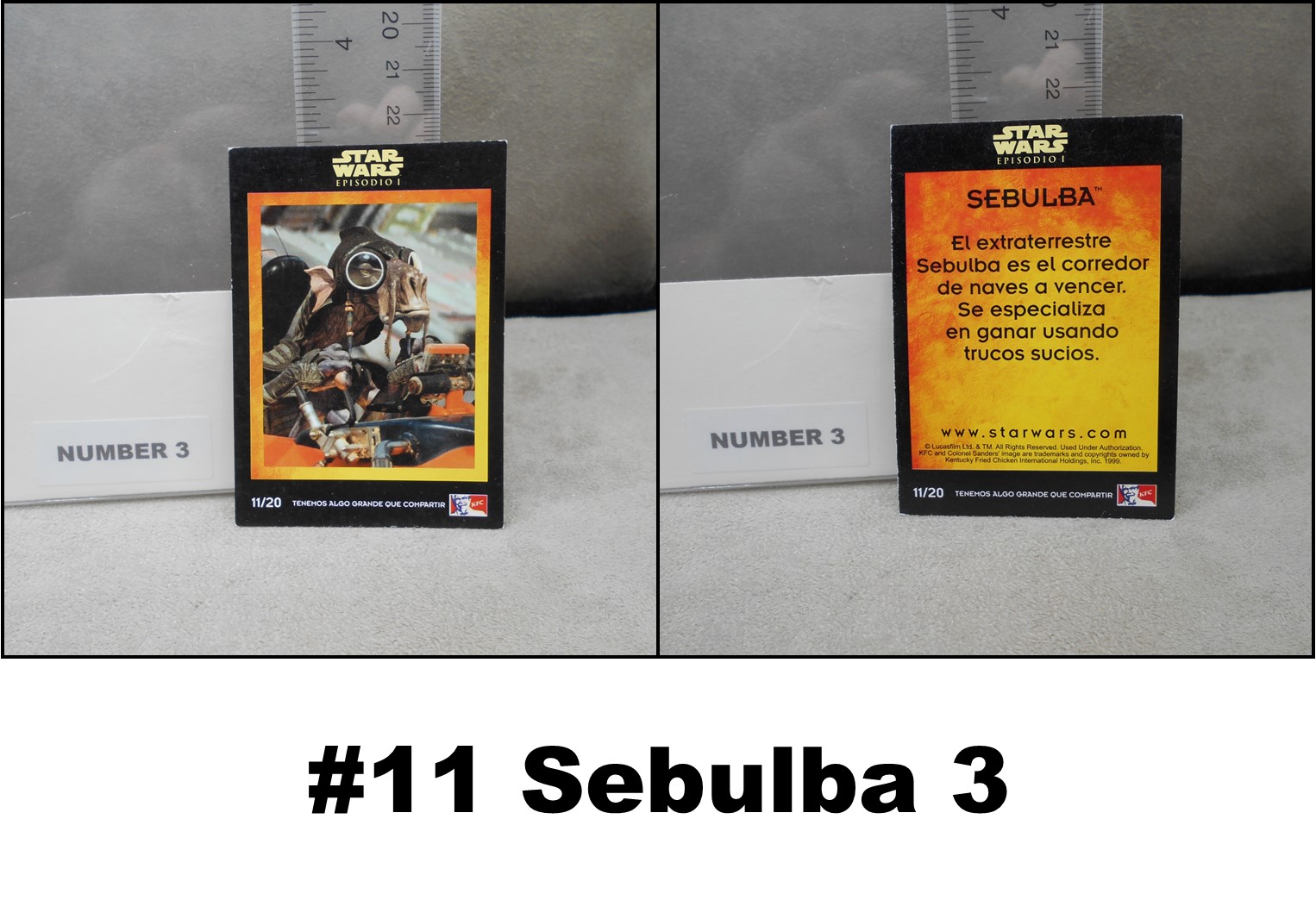 KFC 1999 Episode I Promo Cards from Mexico Spanish-Choose! - Picture 10 of 13