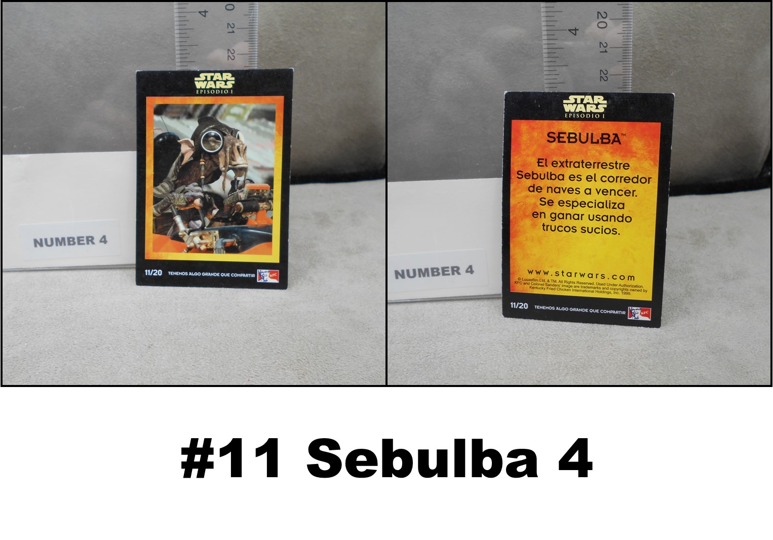 KFC 1999 Episode I Promo Cards from Mexico Spanish-Choose! - Picture 11 of 13