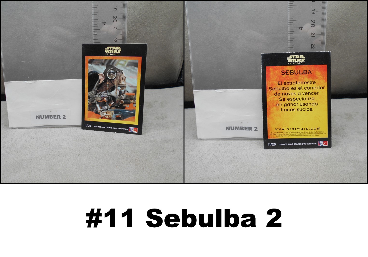 KFC 1999 Episode I Promo Cards from Mexico Spanish-Choose! - Picture 9 of 13