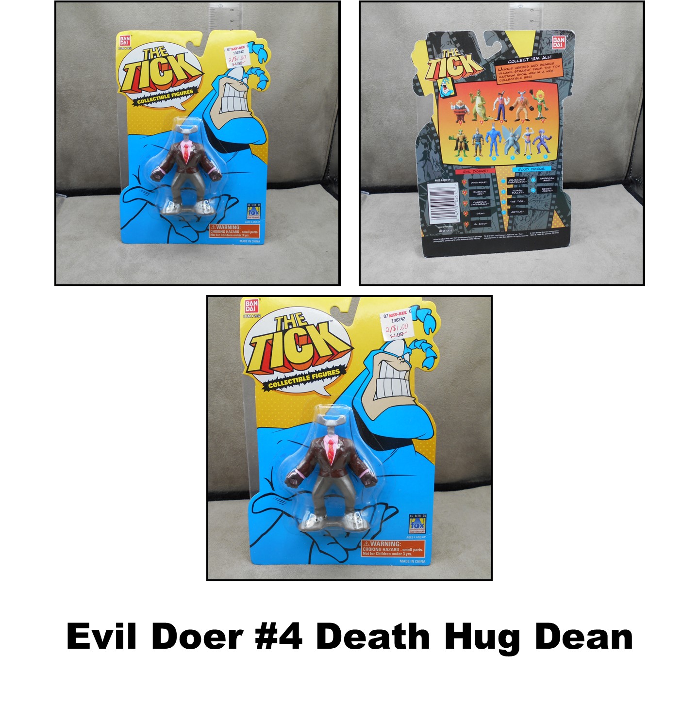 Bandai 1994 Vintage The Tick Animated Series 2" PVC Figures-Choose! - Picture 4 of 7