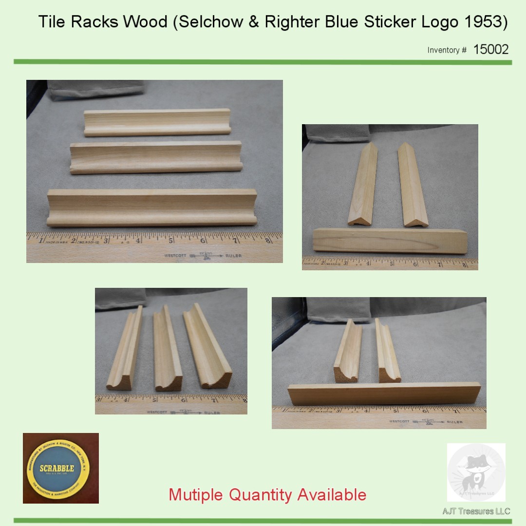 Scrabble Replacement Parts-Wood Tiles & Racks-Pick! - Picture 29 of 29