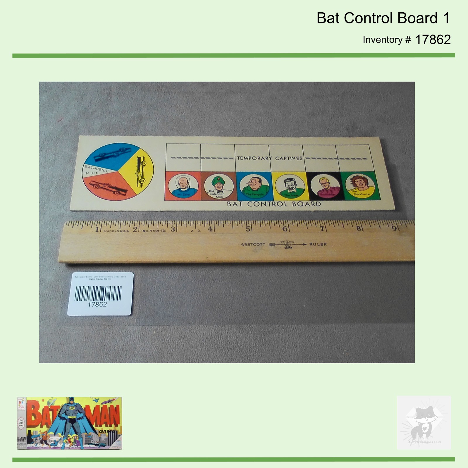 Milton Bradley 1966 The Batman Board Game Rare Vintage Replacement Pieces-Pick!