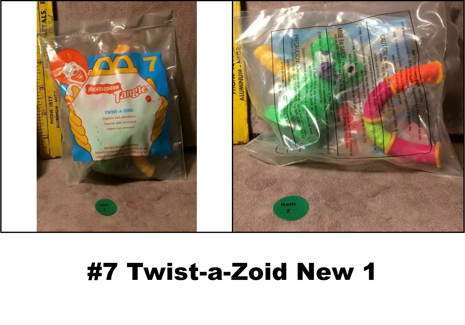 McDonald's 1997 Vintage Nickelodeon Tangle Twist A Zoid-Choose your Favorite! - Picture 10 of 10