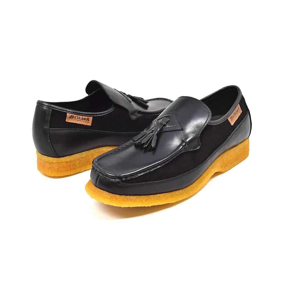 British Collection Men's Brooklyn I Leather & Suede Slip On Shoes - Picture 13 of 15
