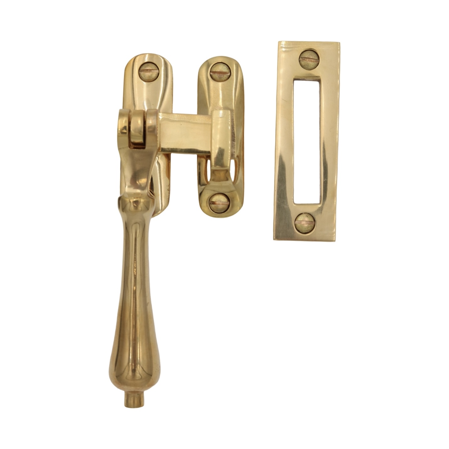 Window Casement Lock with Tear Drop Handle Antique Style - 2 Finish Choices